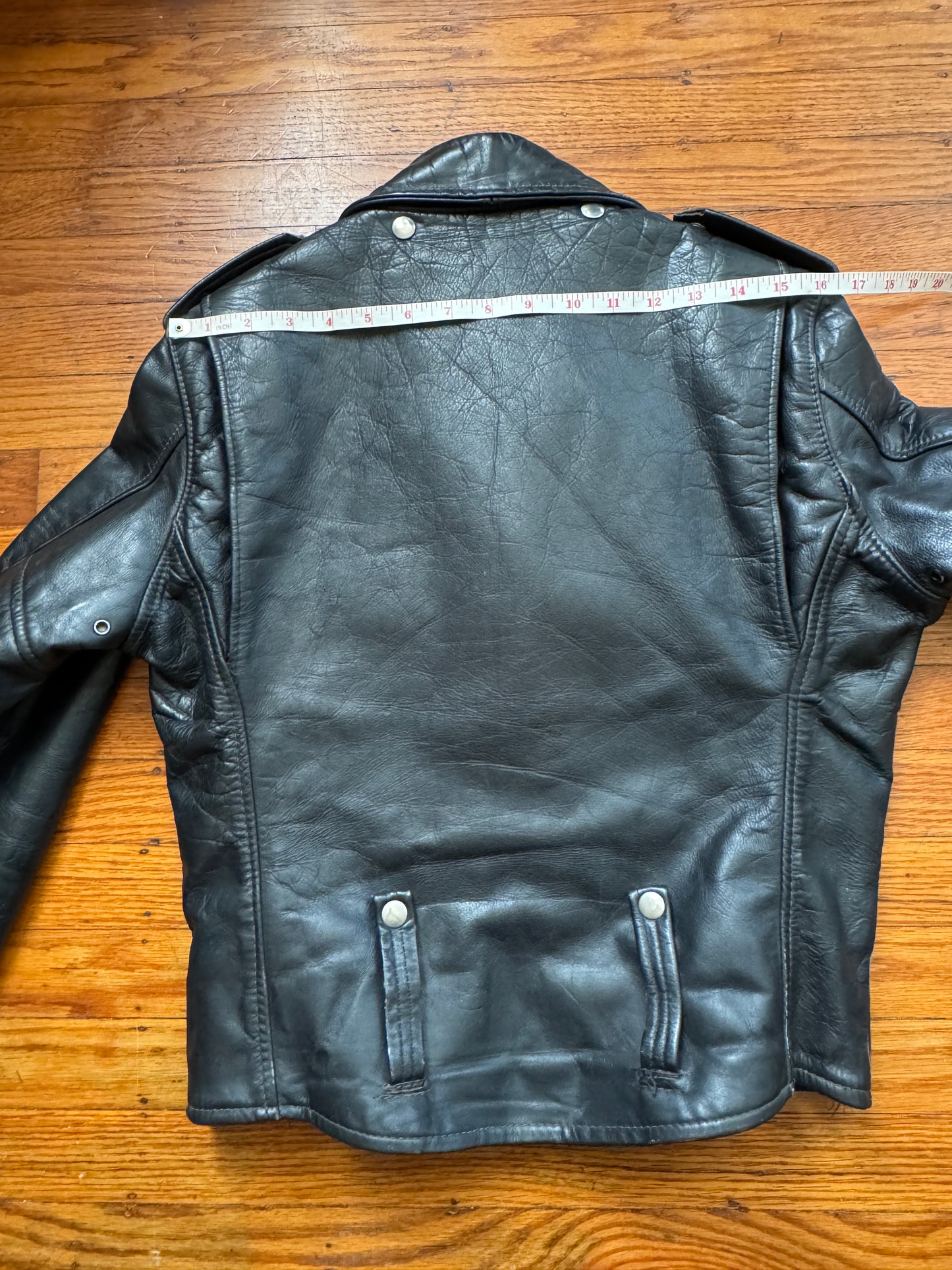 Women's Vintage 1970's Harley Davidson Leather Motorcycle Jacket, Medium