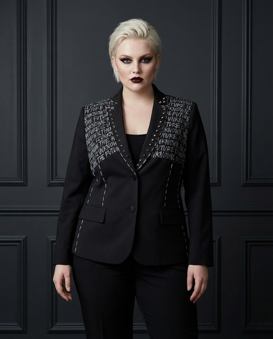 Women’s Punk Suit Jacket – The Future is Unknown –L Size US10
