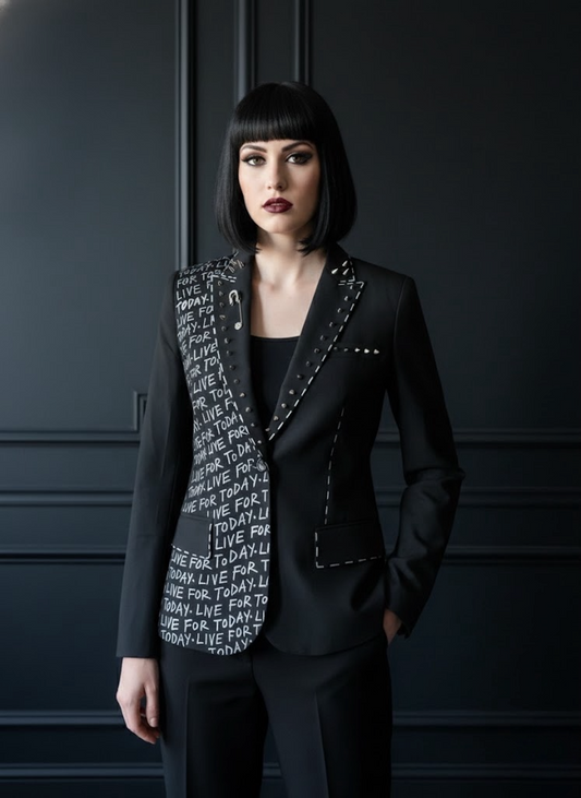 Women’s Punk Suit Jacket – Live For Today – M