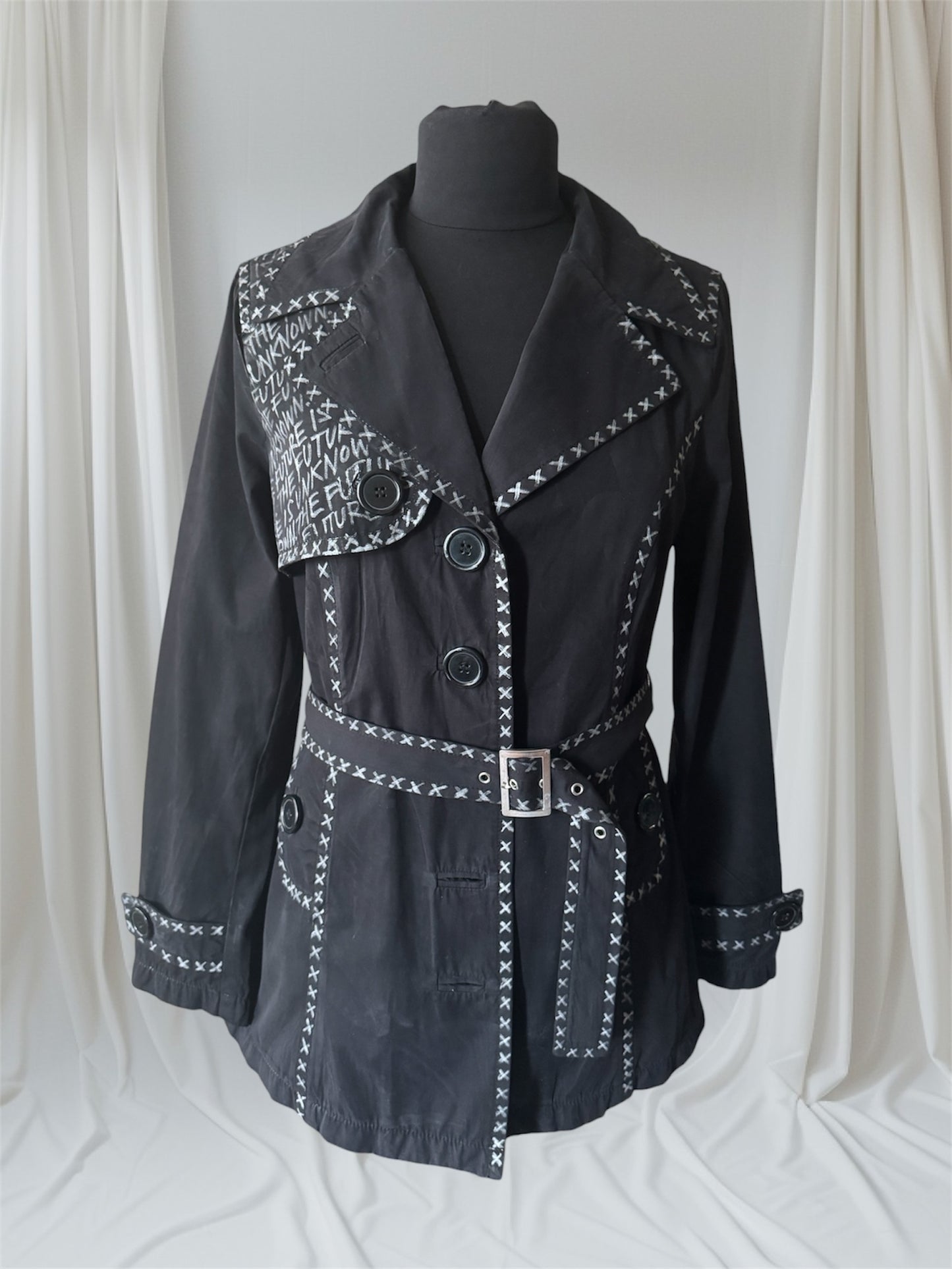 Women's Trench Coat - The Future is Unknown- L