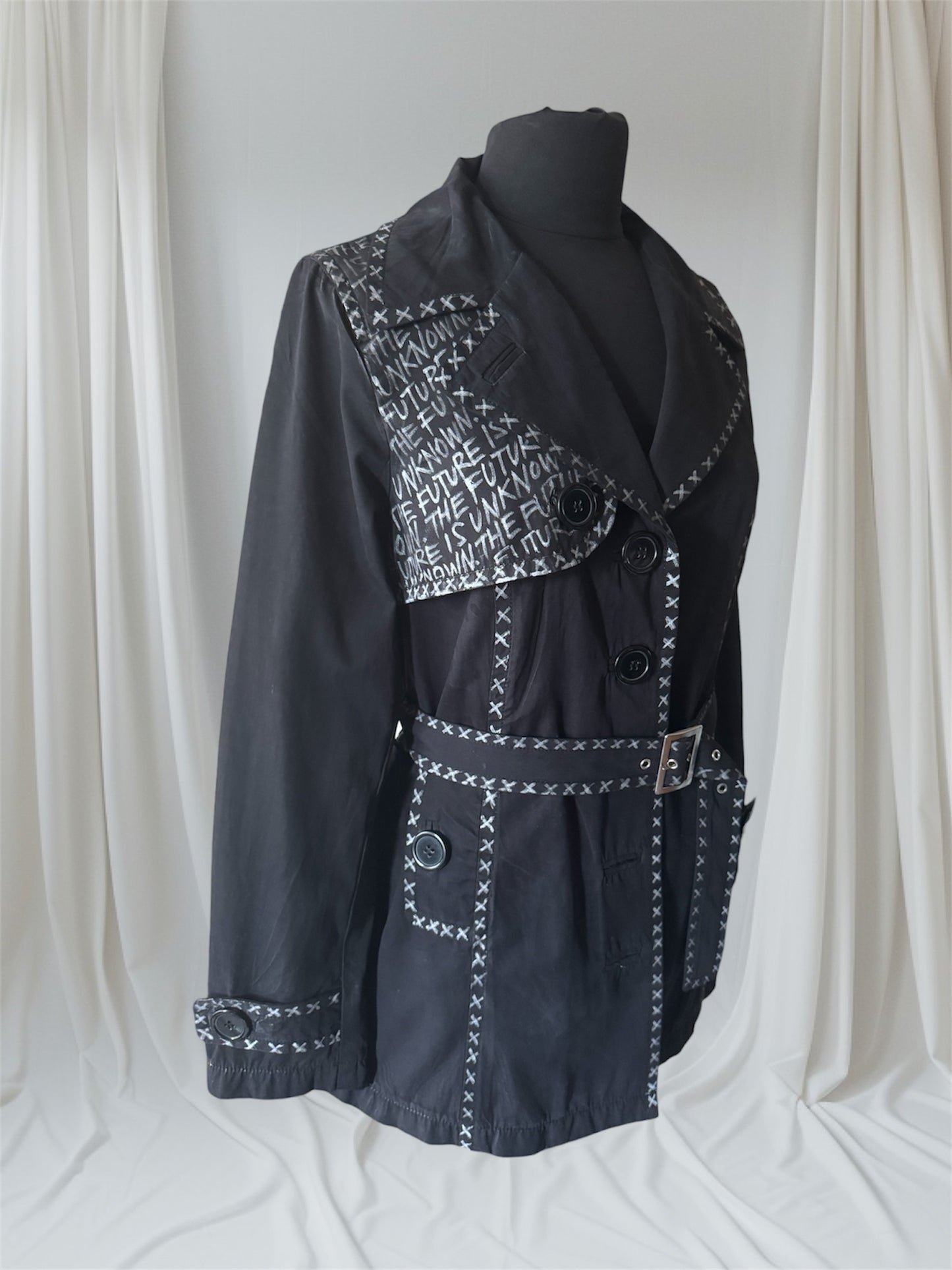 Women's Trench Coat - The Future is Unknown- L