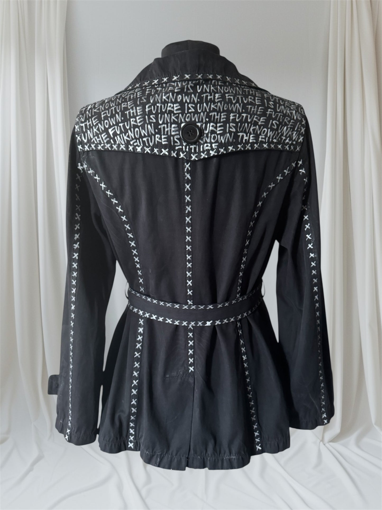 Women's Trench Coat - The Future is Unknown- L