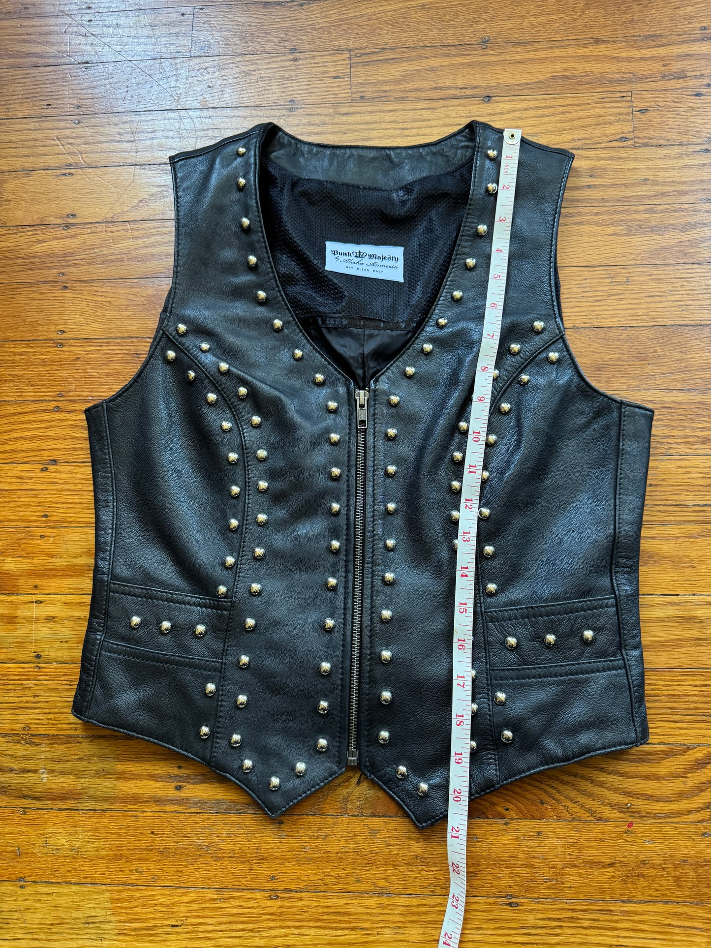 Studded Studded Motorcycle Vest, S