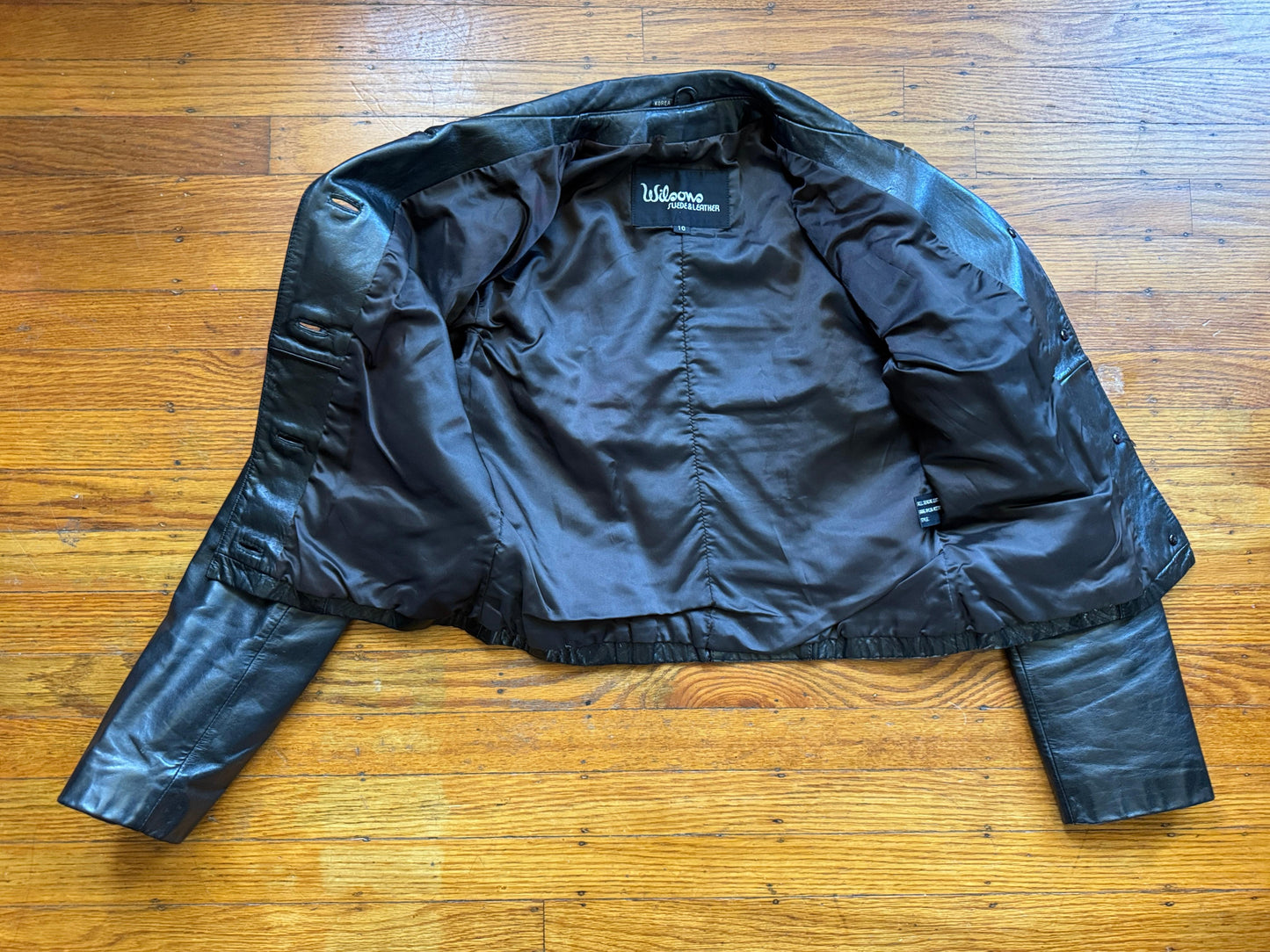 Women's Vintage Leather 80s Jacket, S