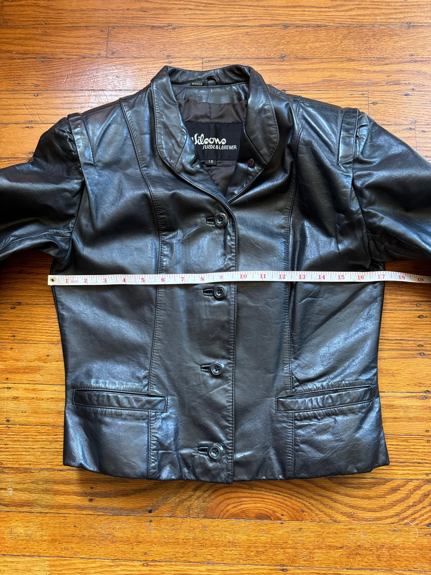 Women's Vintage Leather 80s Jacket, S
