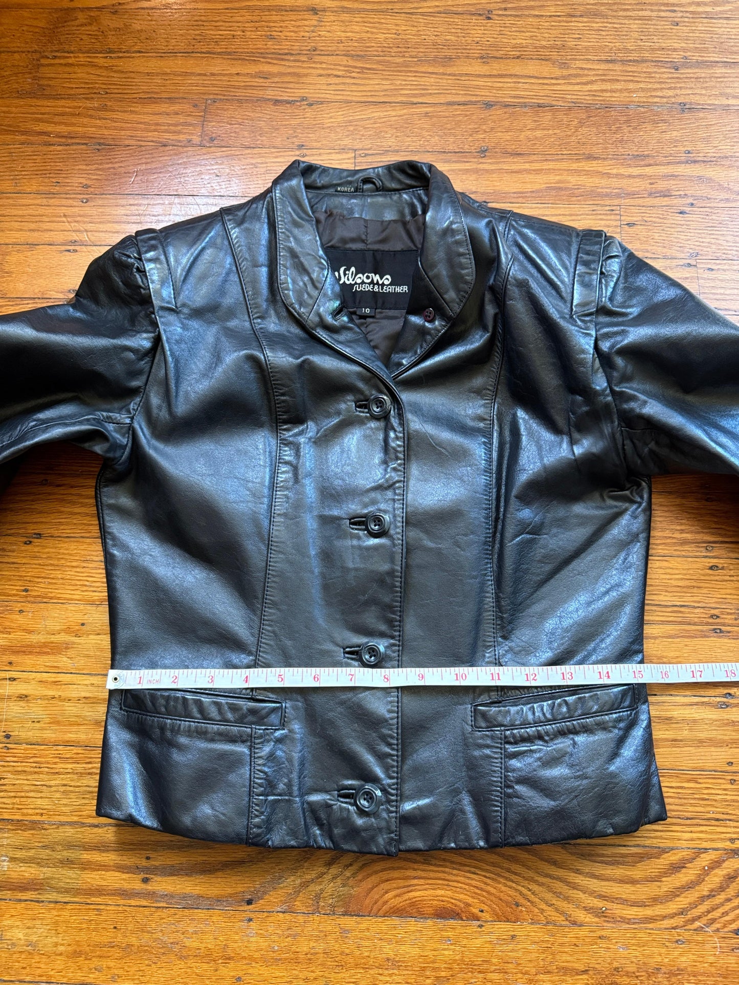 Women's Vintage Leather 80s Jacket, S