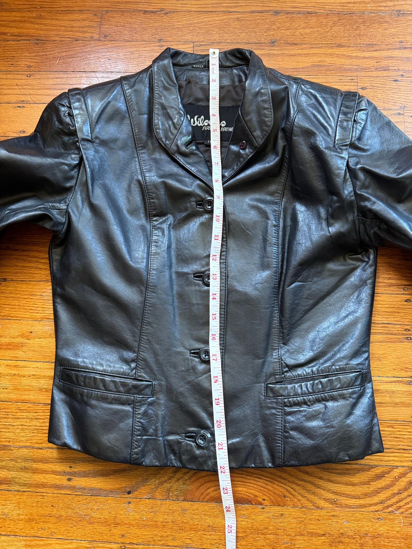 Women's Vintage Leather 80s Jacket, S