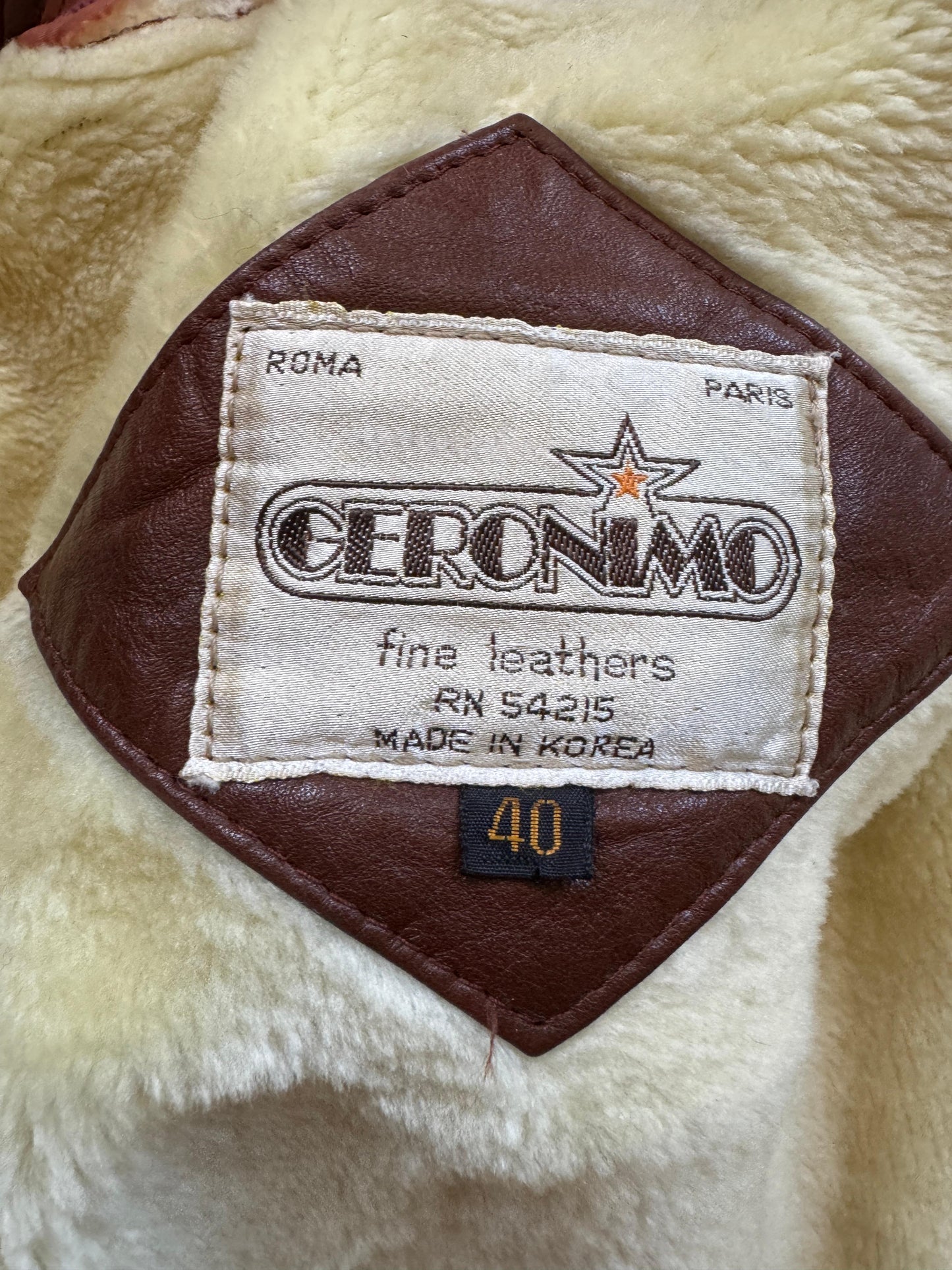 Men's 1970's Brown Vintage Leather Jacket, Large, M 40