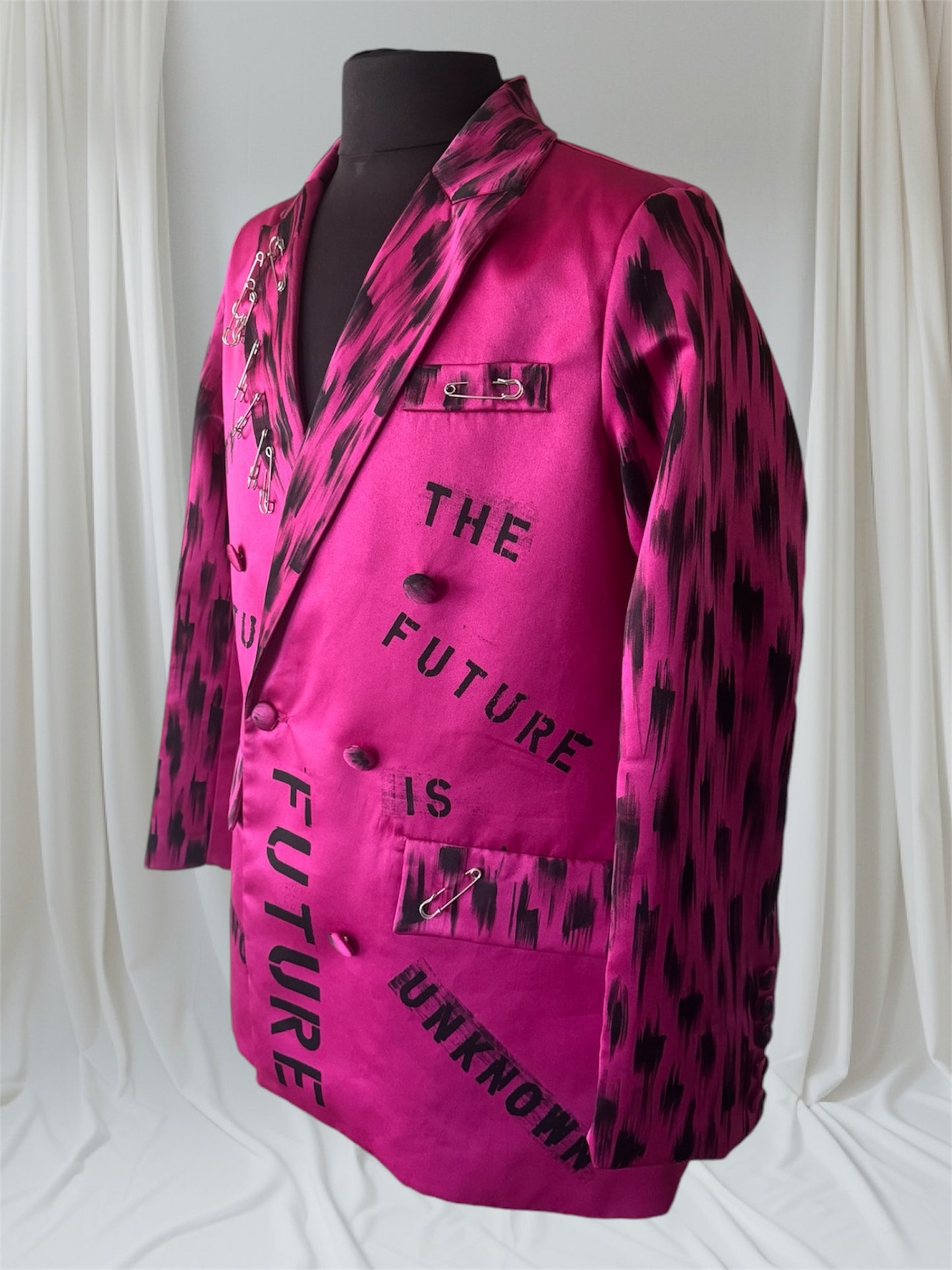 THE FUTURE IS UNKNOWN Unisex Fuchsia Blazer, X-Large/ 42" chest