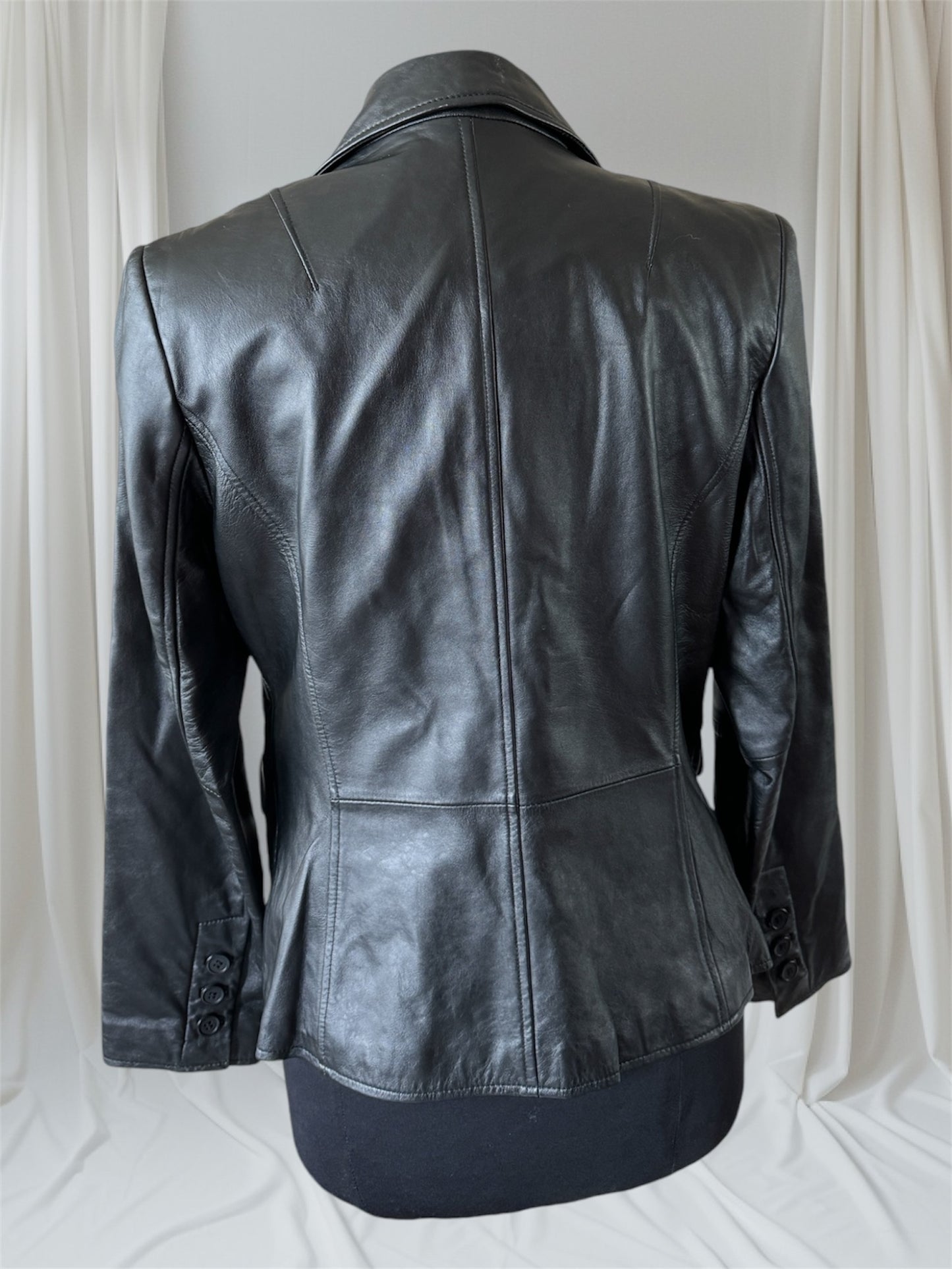 Punk Leather Blazer, Size M