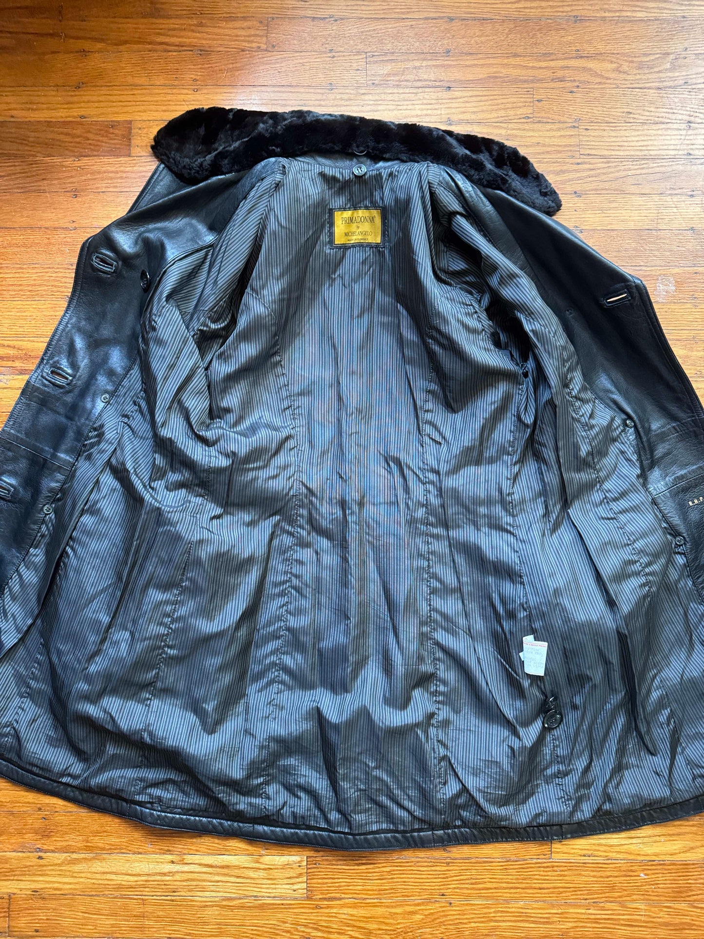 Women's Leather Trench Coat, M-L