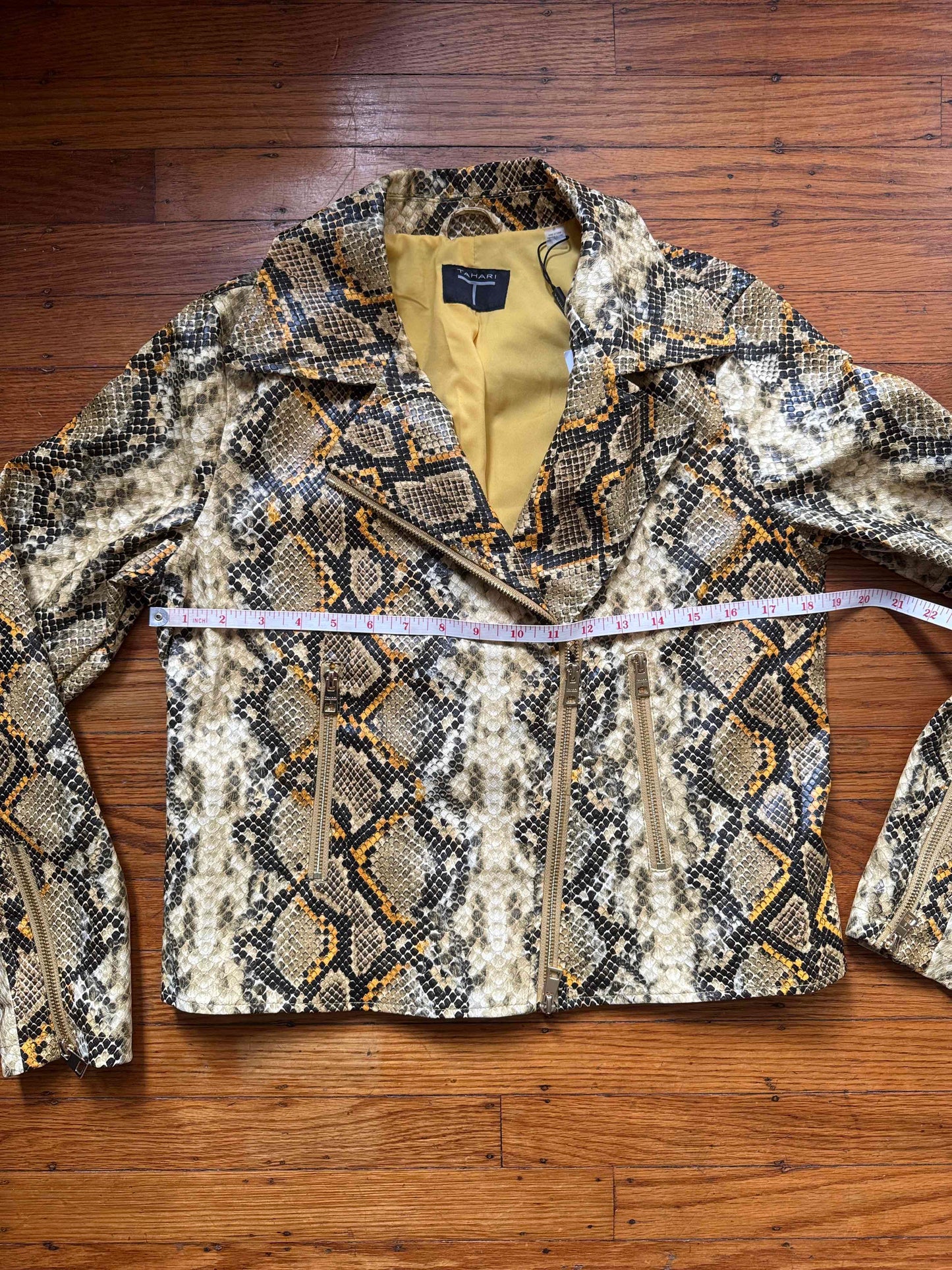 Women's Faux Leather Snakeskin Jacket, M