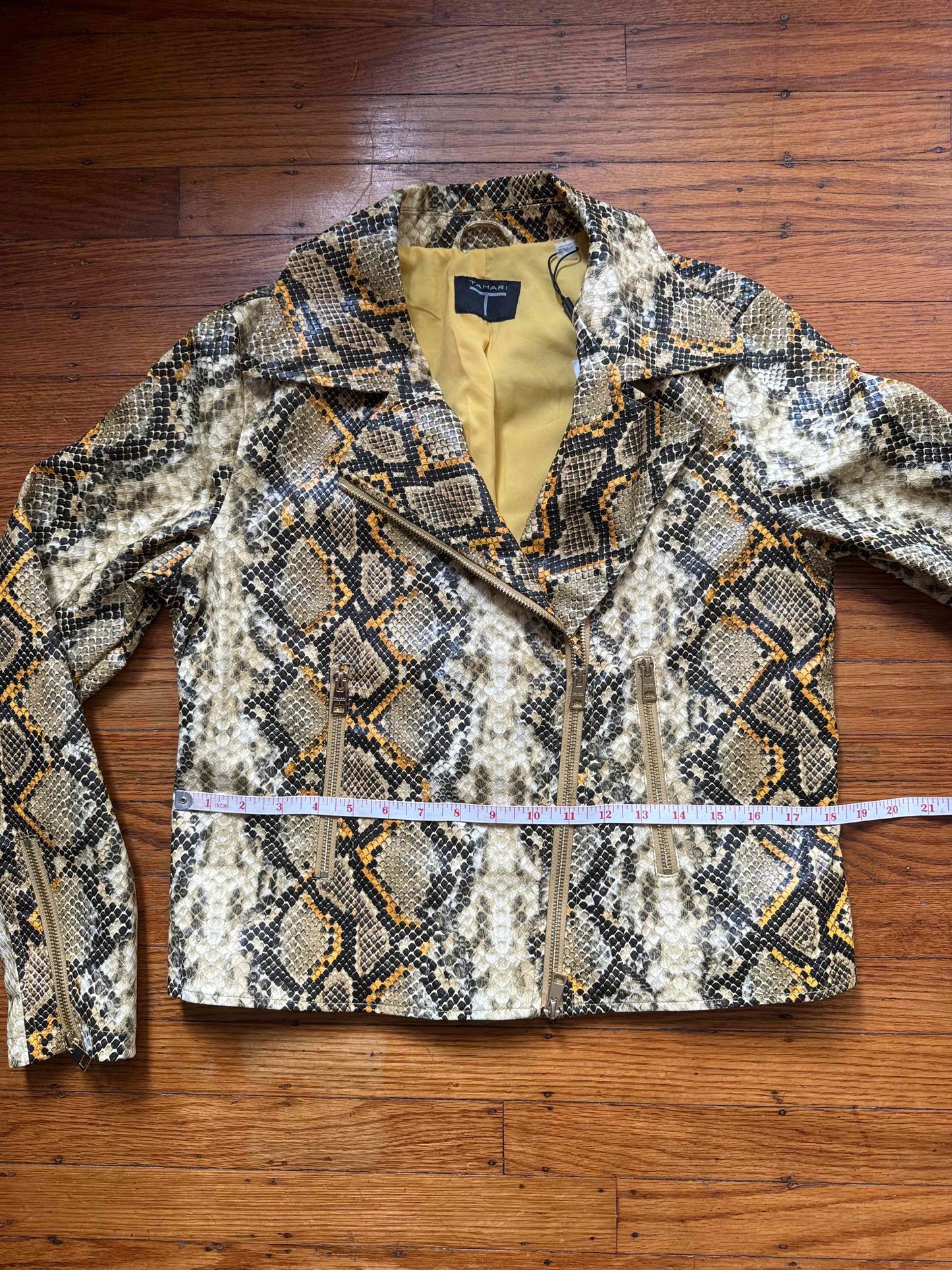 Women's Faux Leather Snakeskin Jacket, M