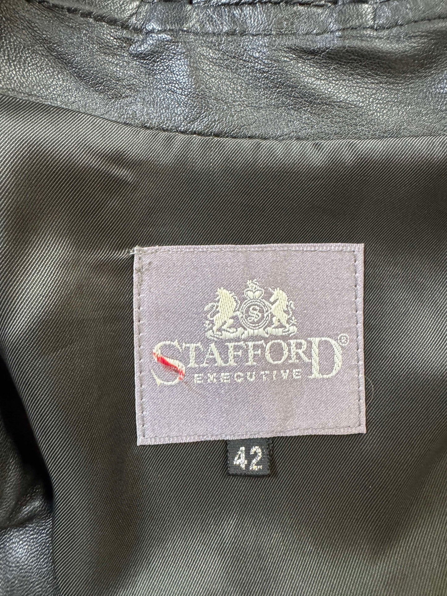 Men's Leather Trench Coat Size L 42