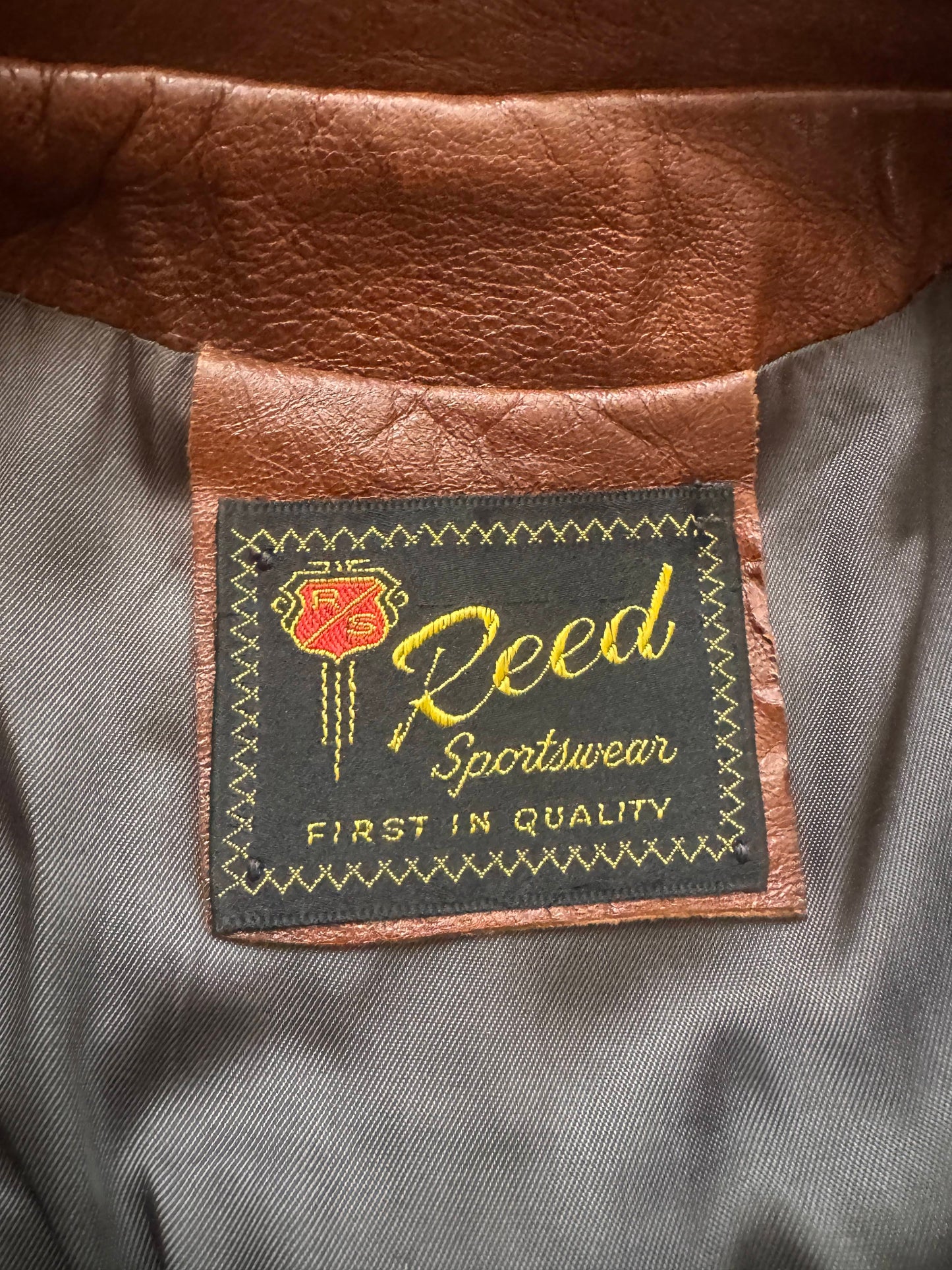 Men's 1970's Brown Vintage Leather Jacket, L 40