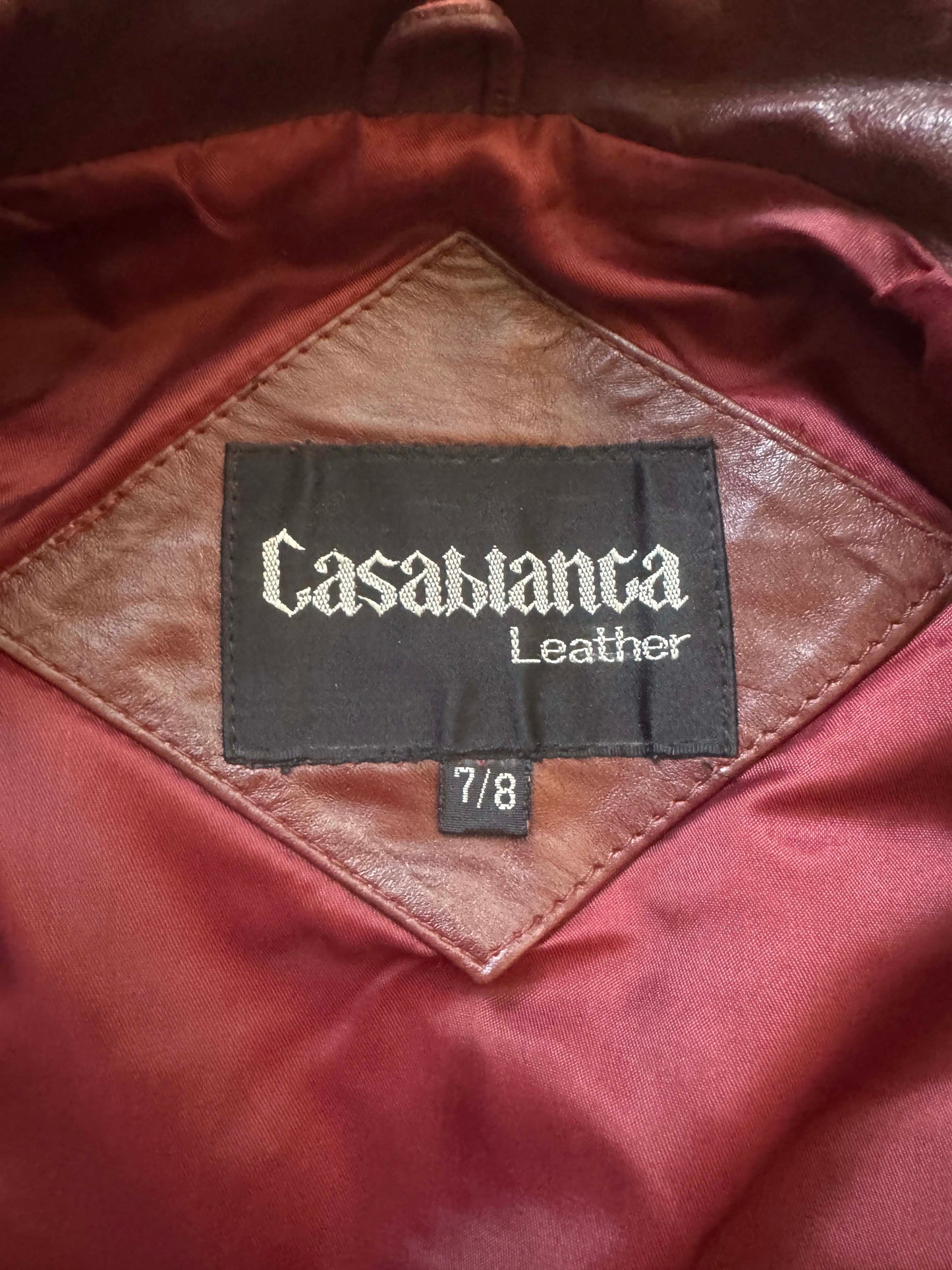 Vintage 1970s Oxblood Leather Women's jacket, Size S