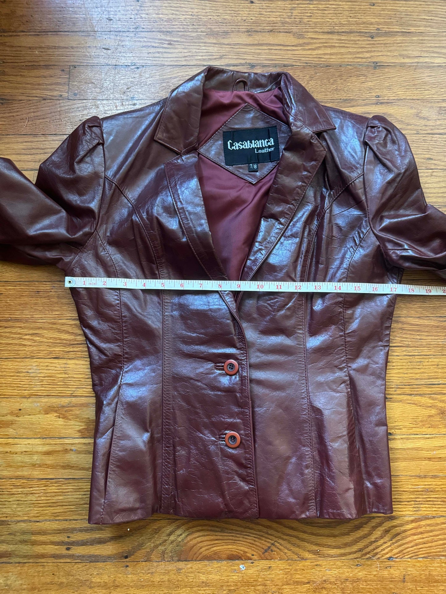 Vintage 1970s Oxblood Leather Women's jacket, Size S
