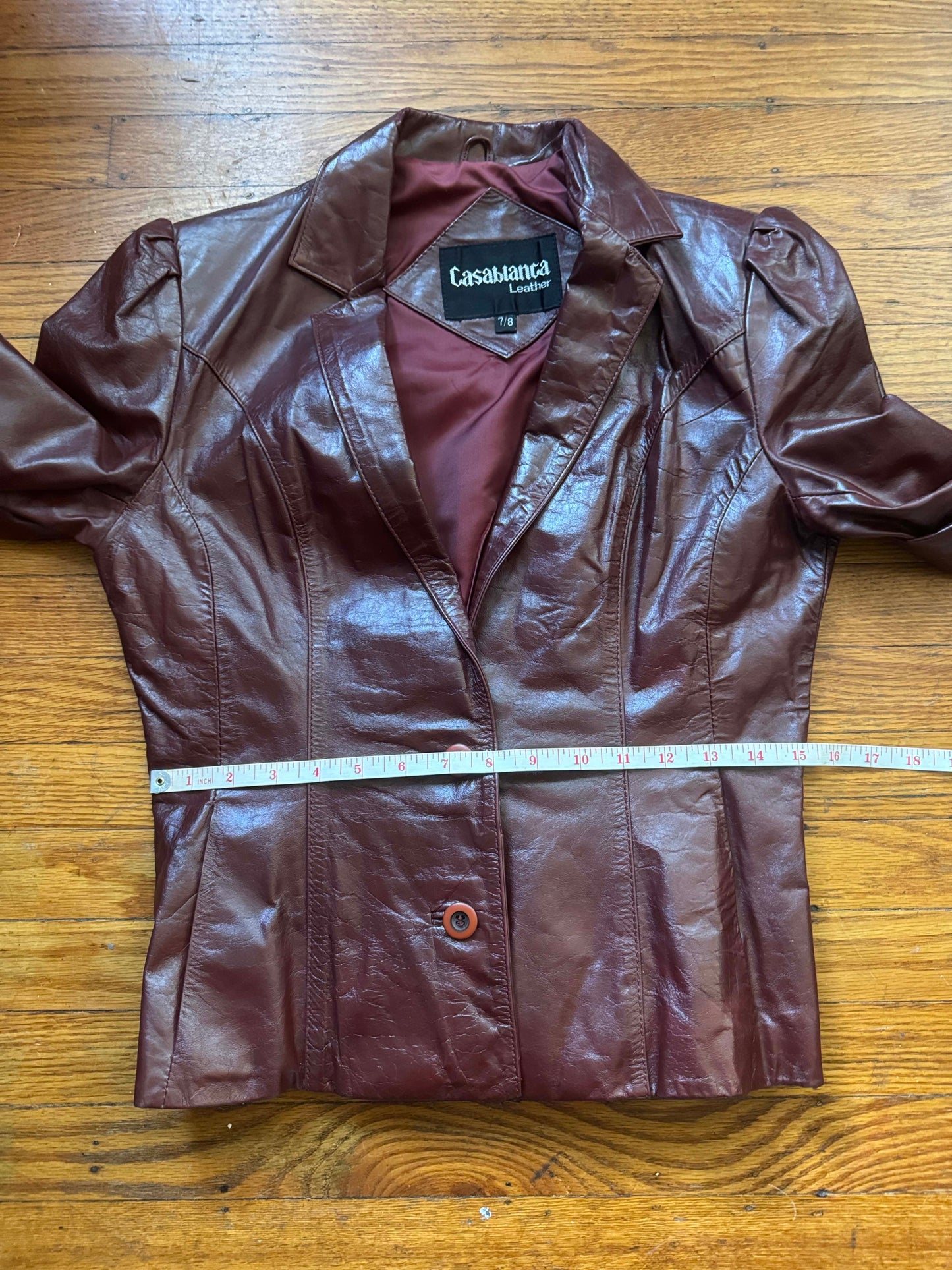 Vintage 1970s Oxblood Leather Women's jacket, Size S