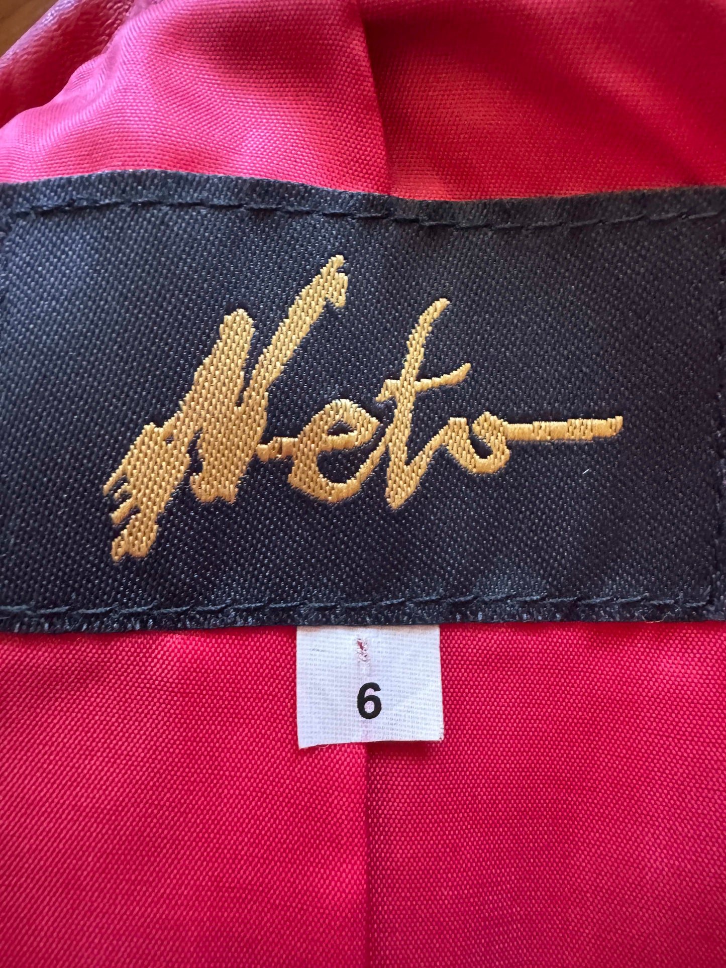 Red Leather Women's Motorcycle Jacket, Size S