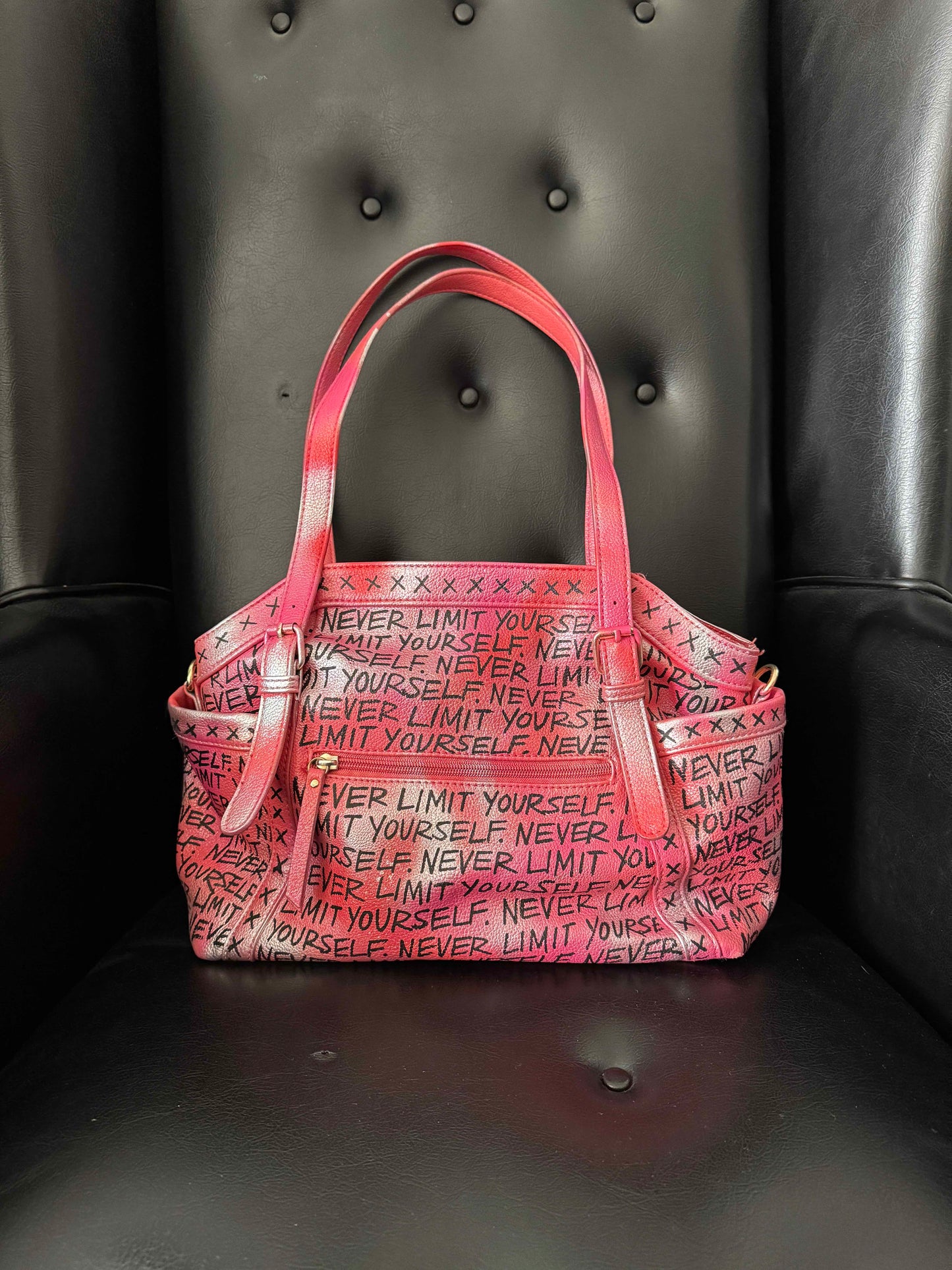 Hot Pink Empowering Statement Leather Purse