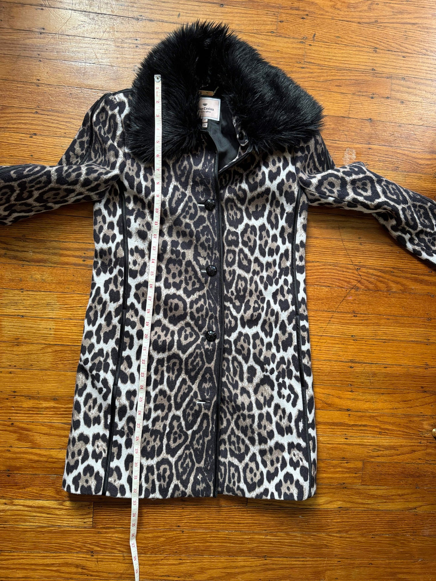 Leopard Print Statement Coat, XS