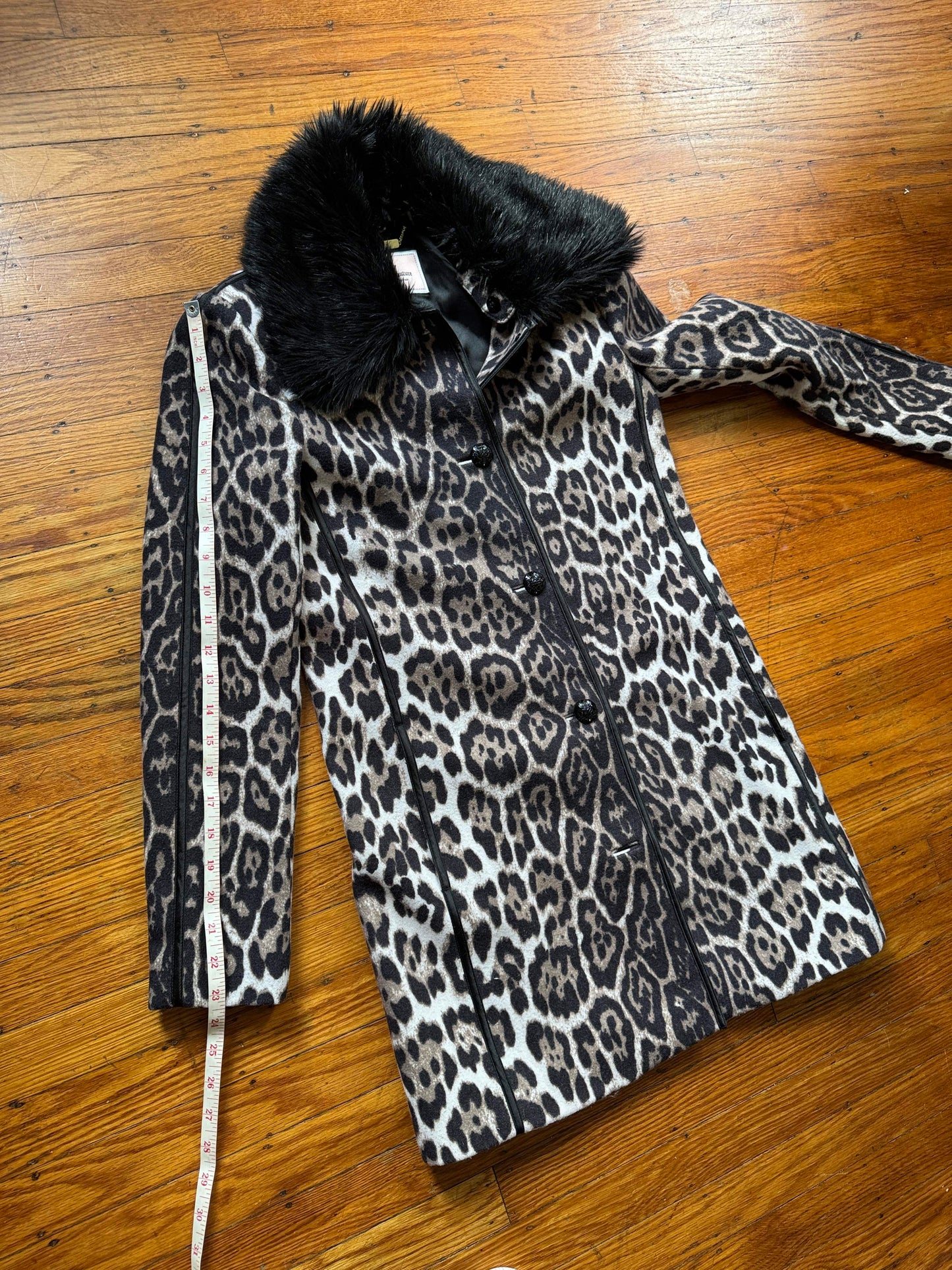 Leopard Print Statement Coat, XS