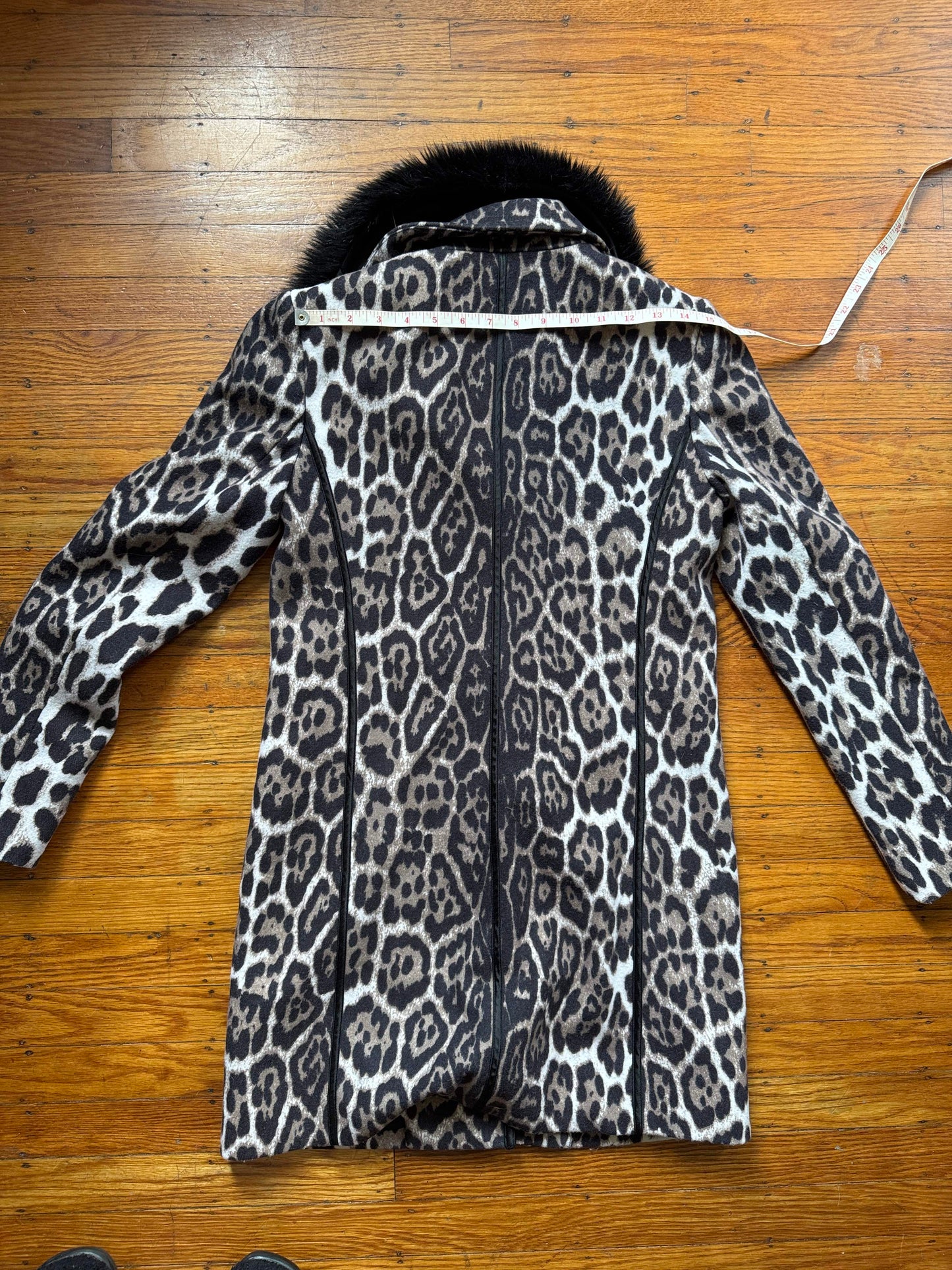 Leopard Print Statement Coat, XS