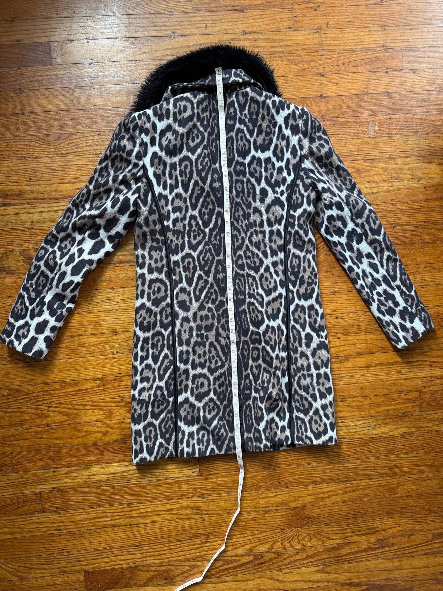 Leopard Print Statement Coat, XS