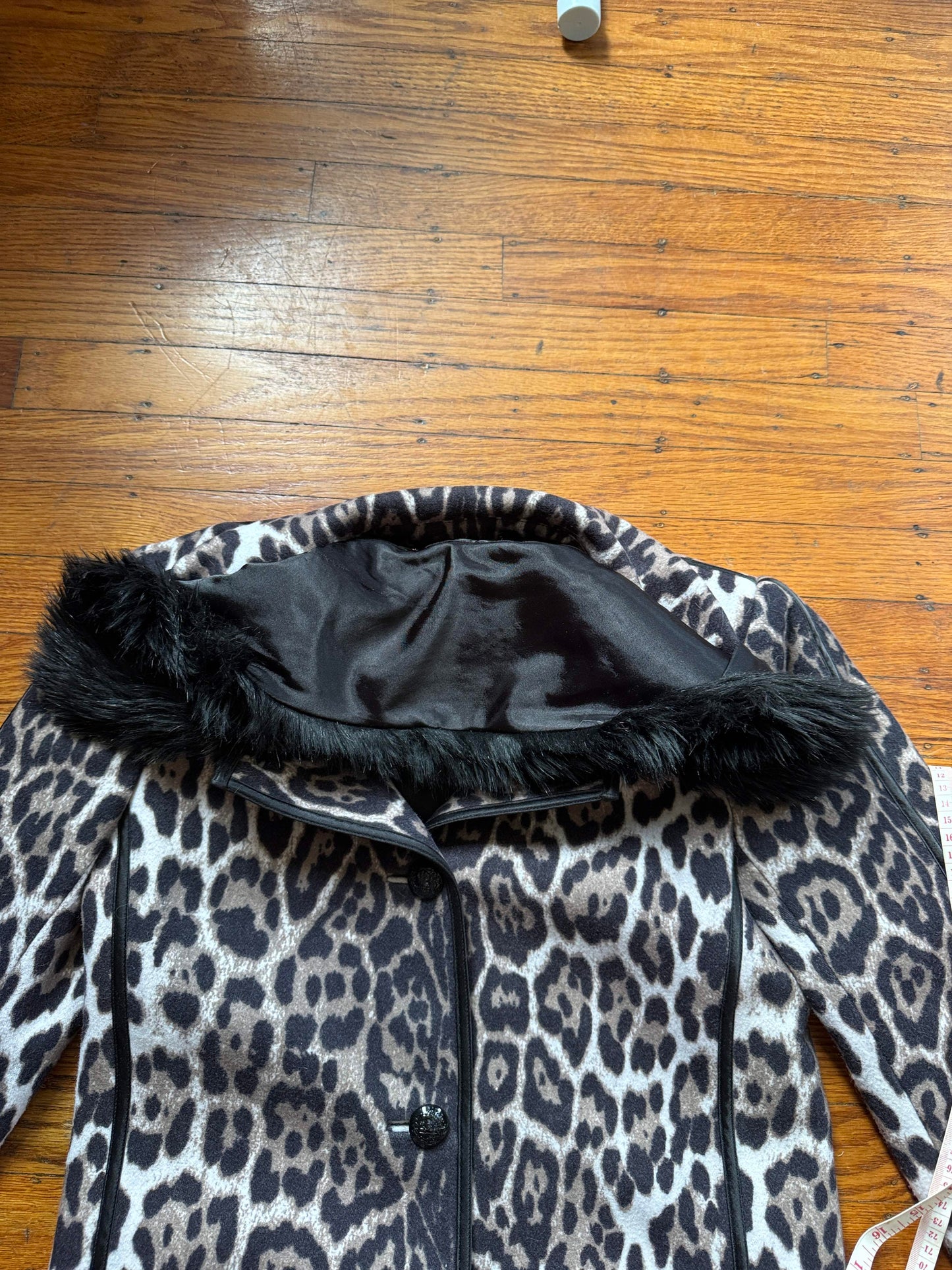 Leopard Print Statement Coat, XS