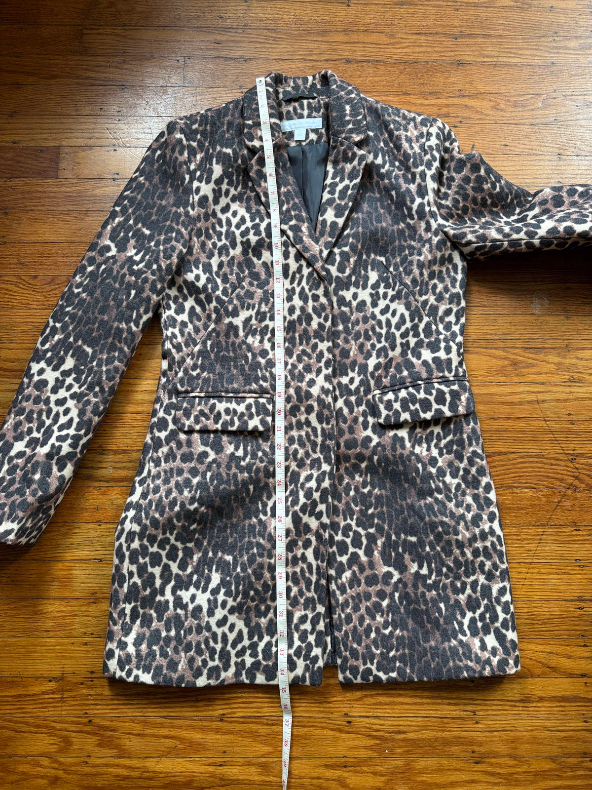 Leopard Print Statement Coat, M