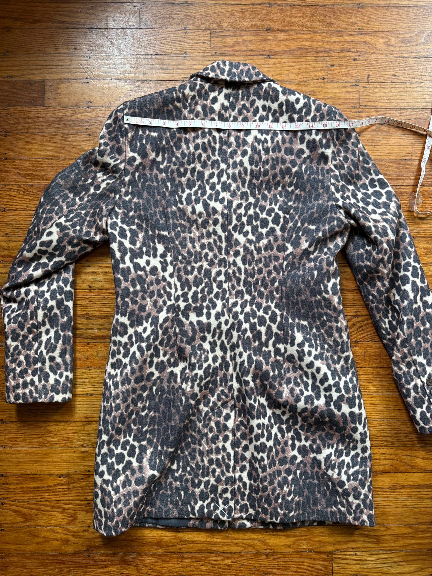 Leopard Print Statement Coat, M