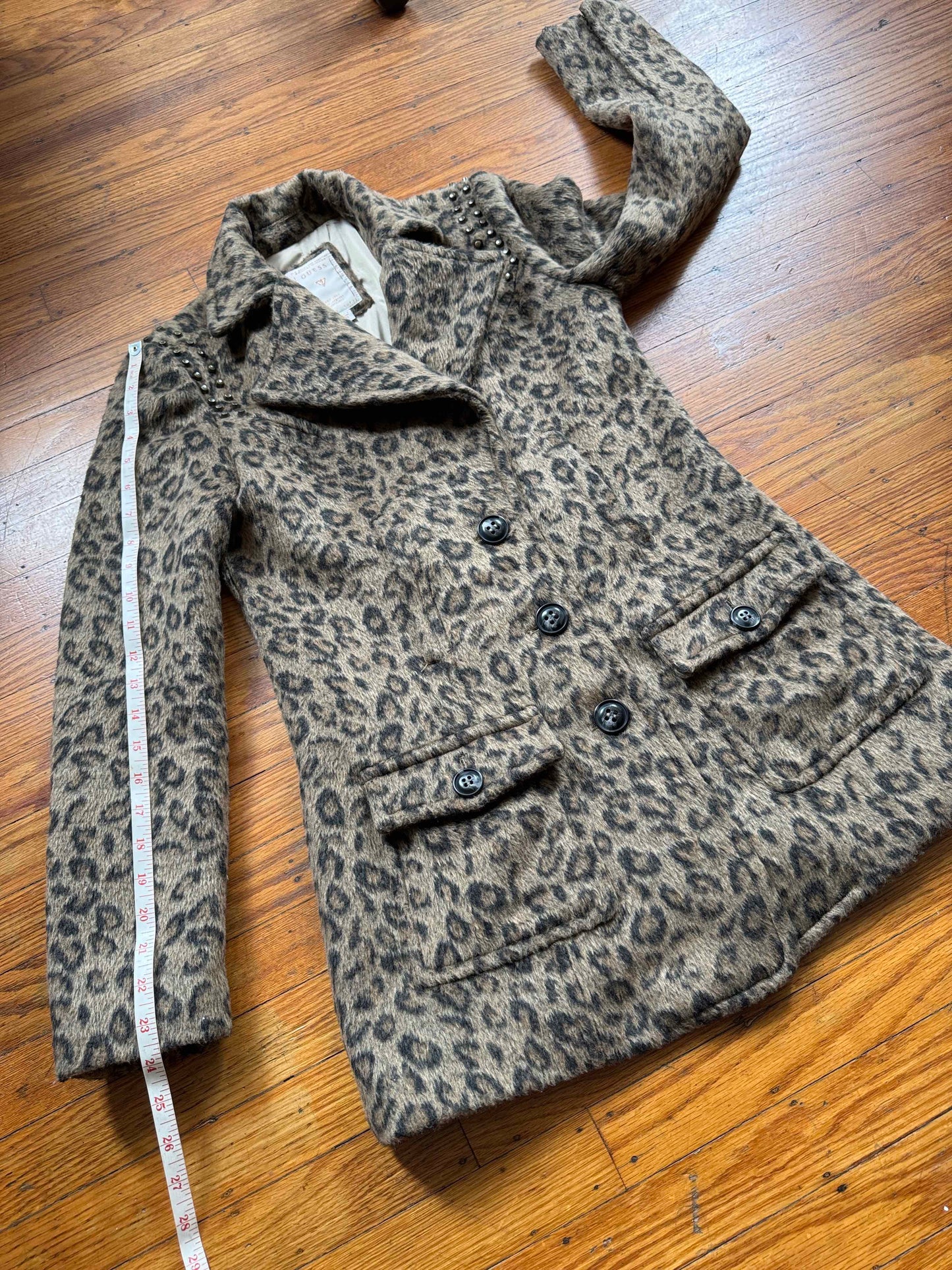 Leopard Print Statement Coat, XS