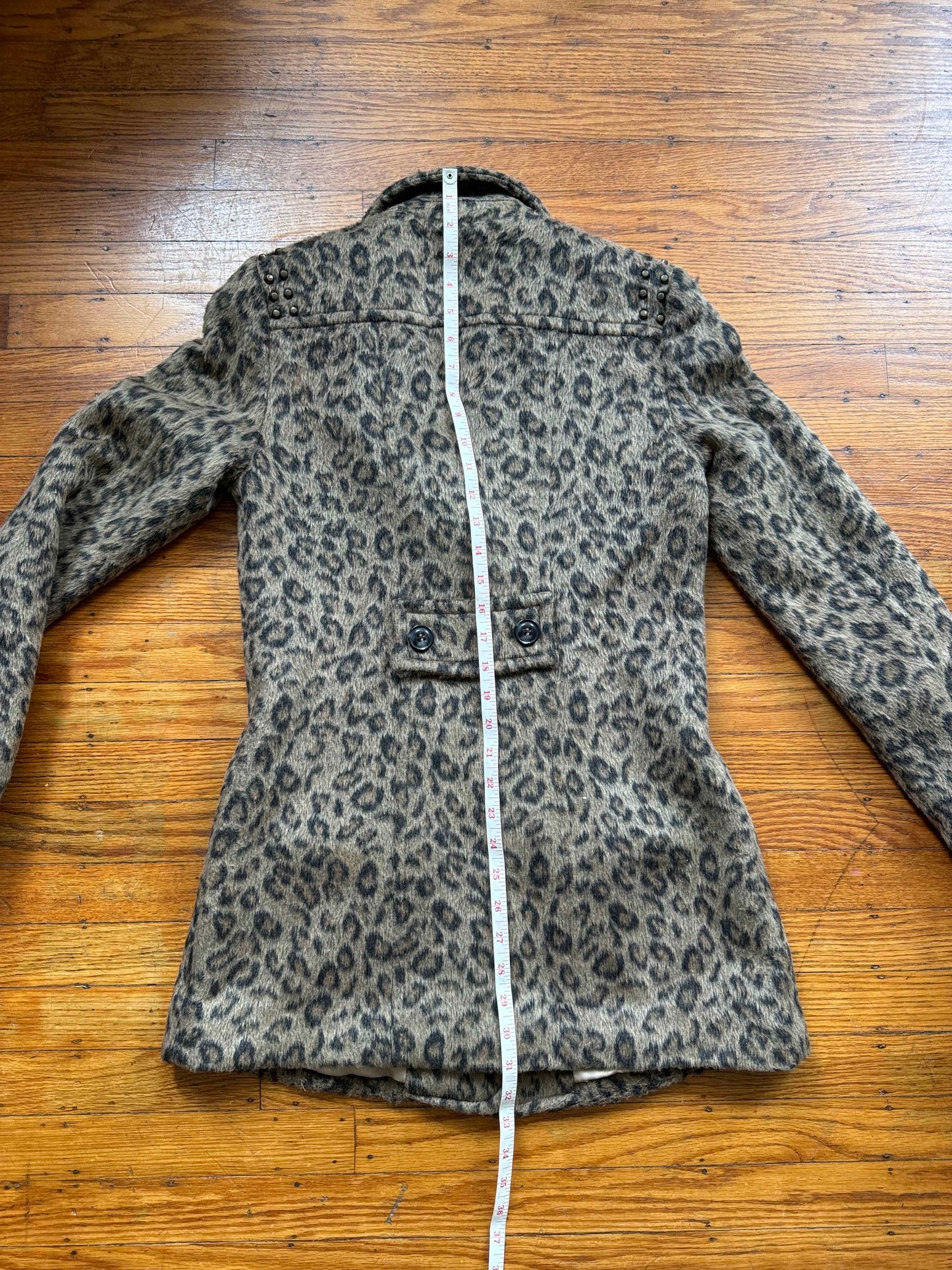 Leopard Print Statement Coat, XS