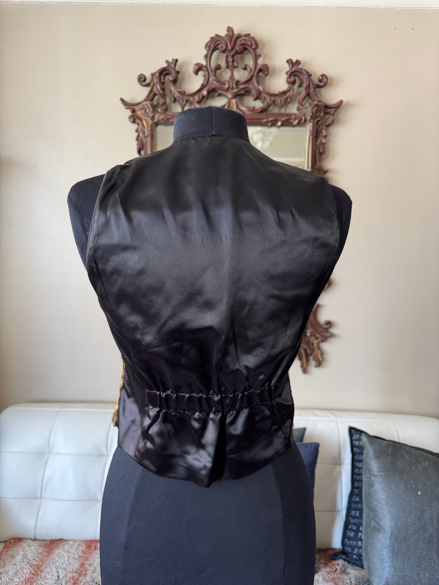 Rare Vintage Leopard Fur Vest, S-M