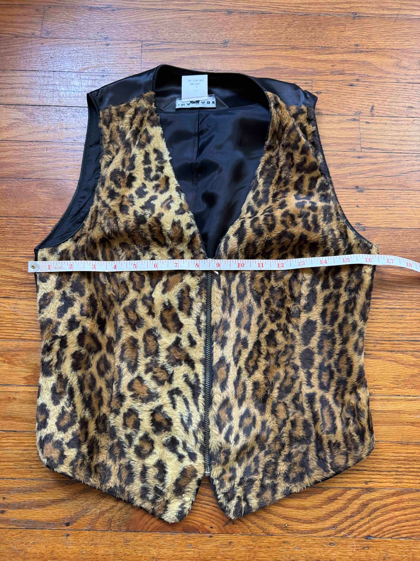 Rare Vintage Leopard Fur Vest, S-M