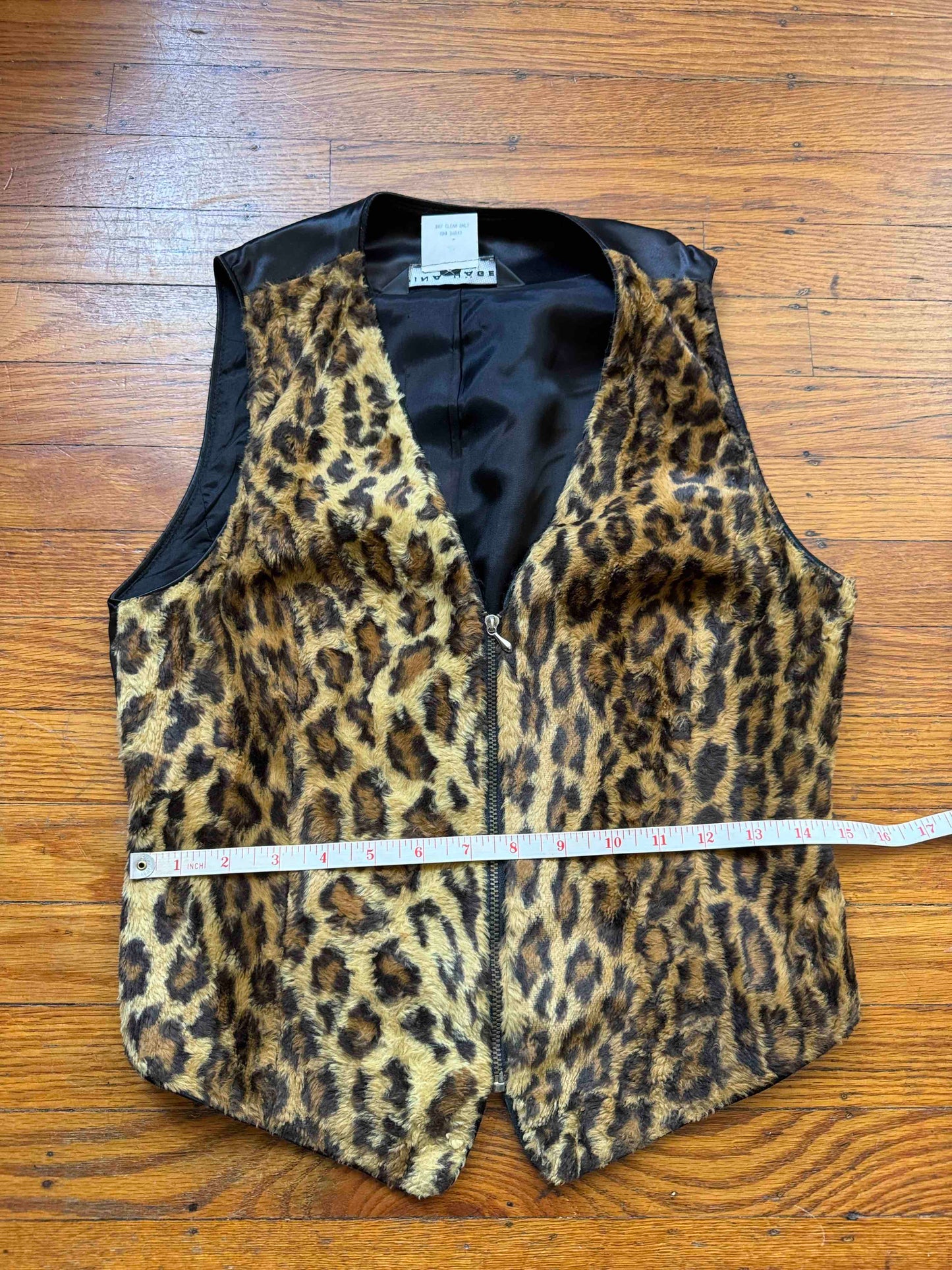 Rare Vintage Leopard Fur Vest, S-M