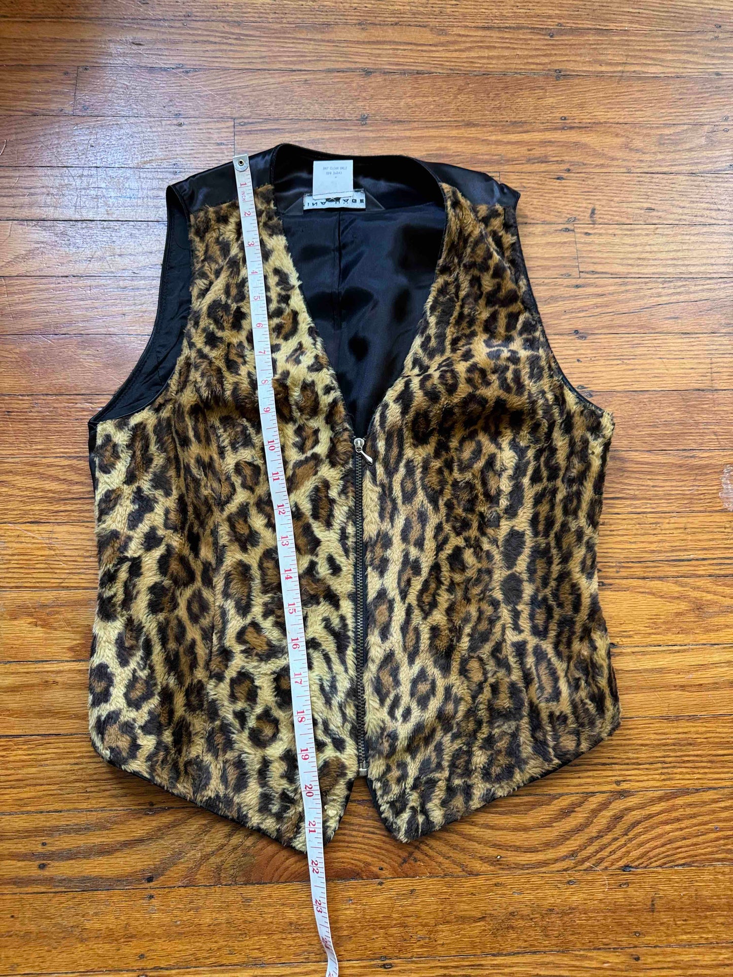 Rare Vintage Leopard Fur Vest, S-M