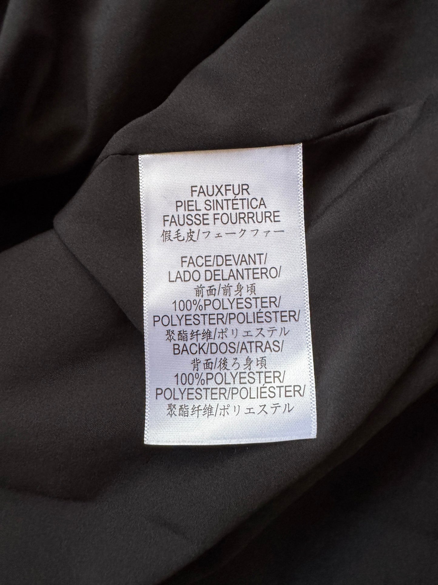 Black Faux Fur Statement Coat, M