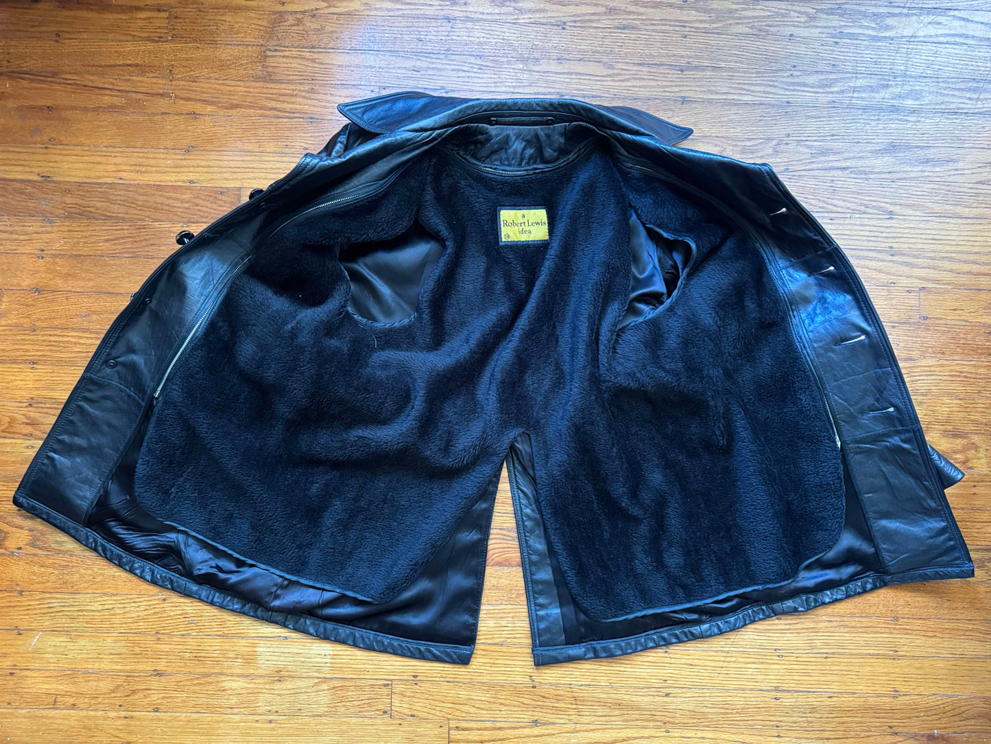 Men's 1970's Leather Blazer Jacket, M 38