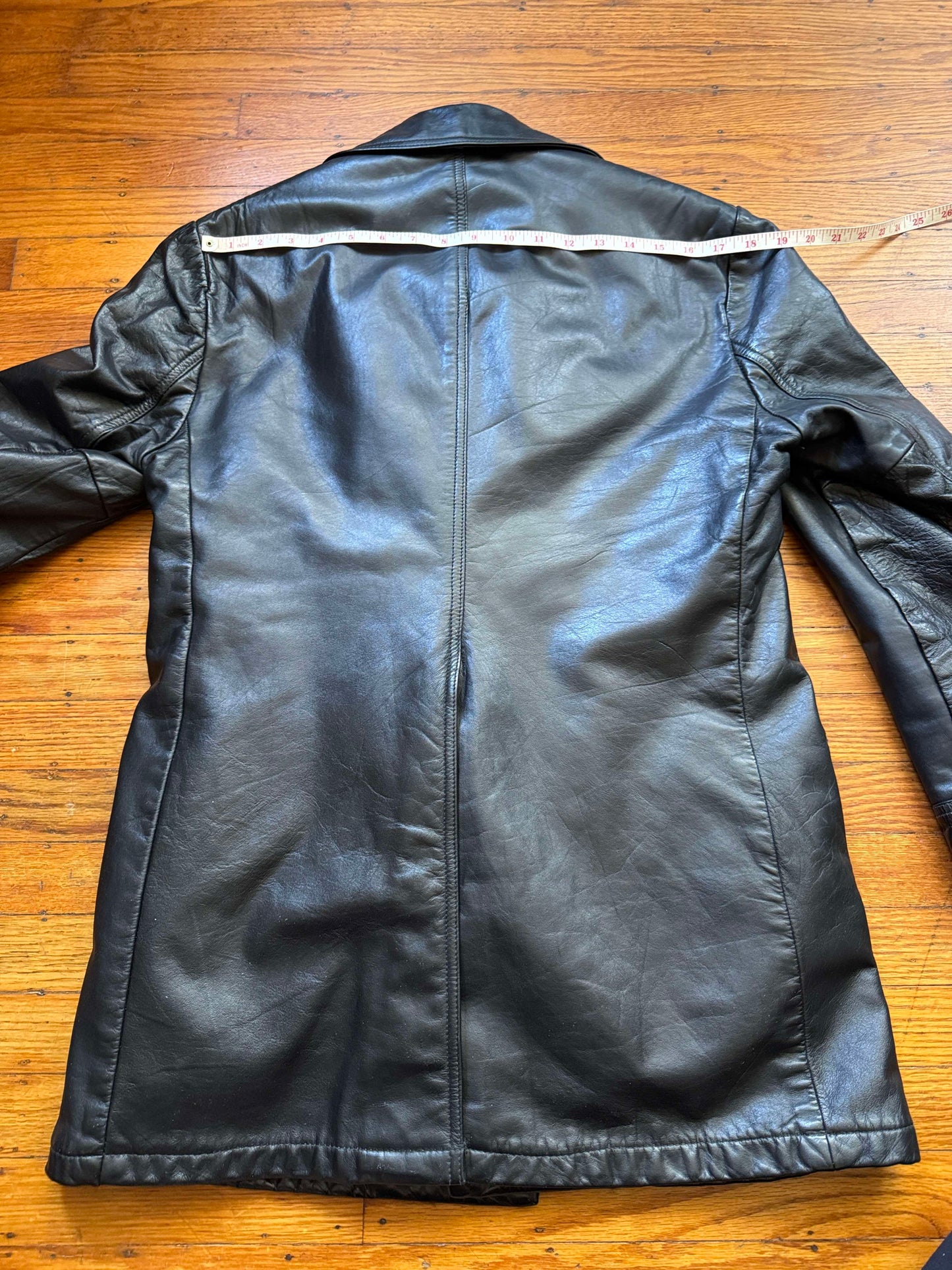 Men's 1970's Leather Blazer Jacket, M 38