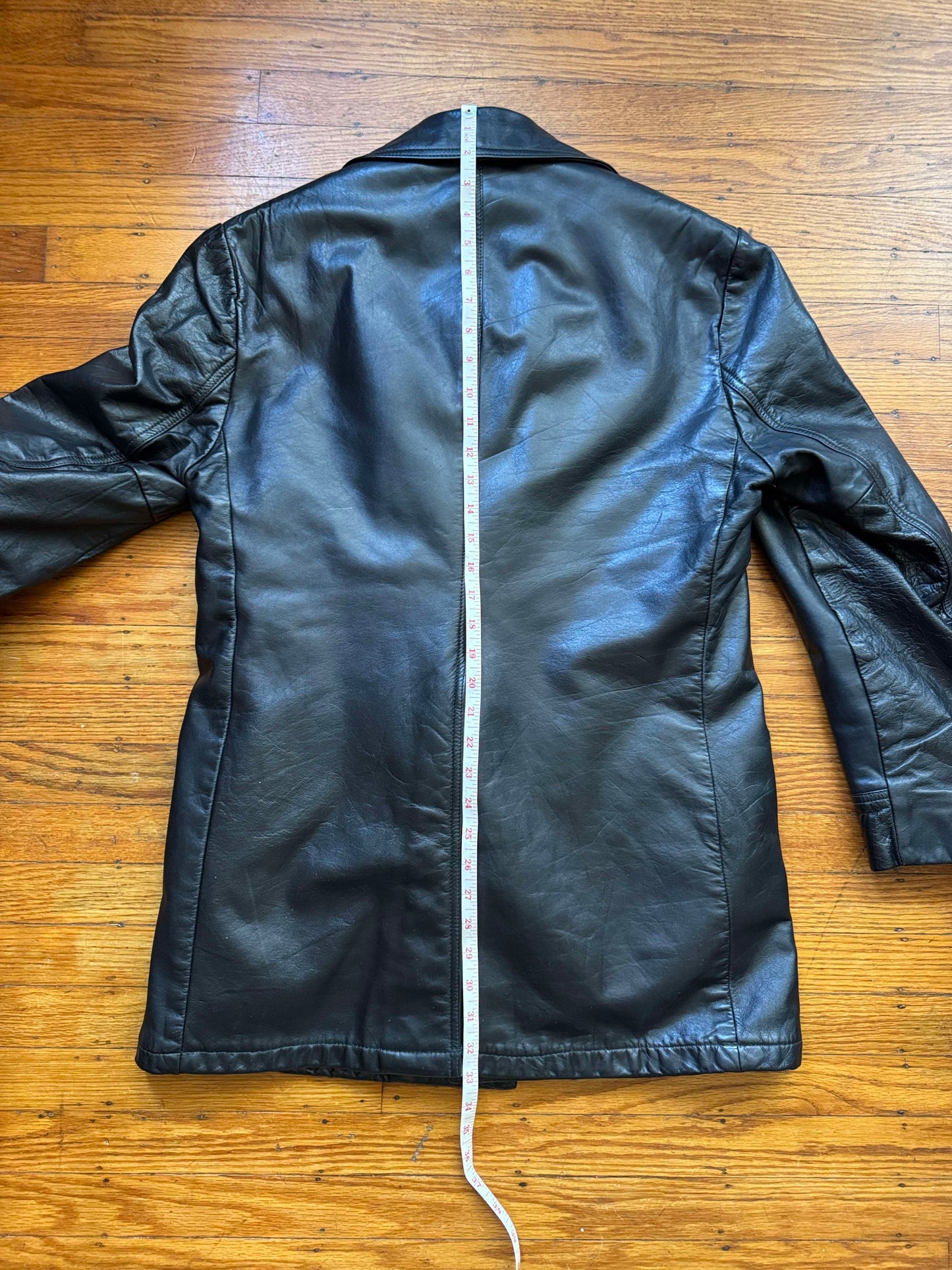 Men's 1970's Leather Blazer Jacket, M 38