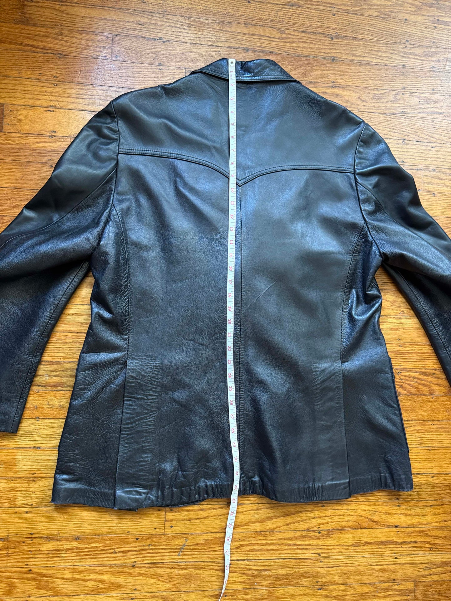 Men's 1970's Leather Blazer Jacket, XL 46