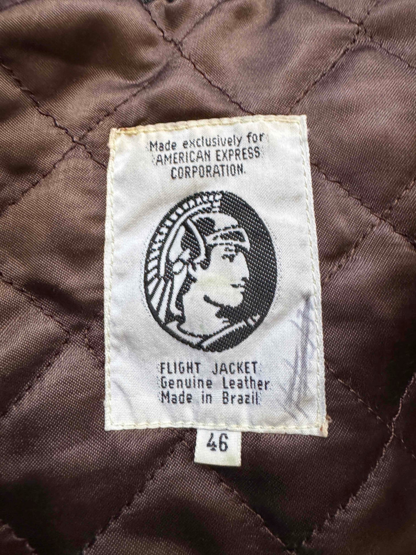 Vintage Men's Dark Brown Leather Bomber Jacket, XL, 46