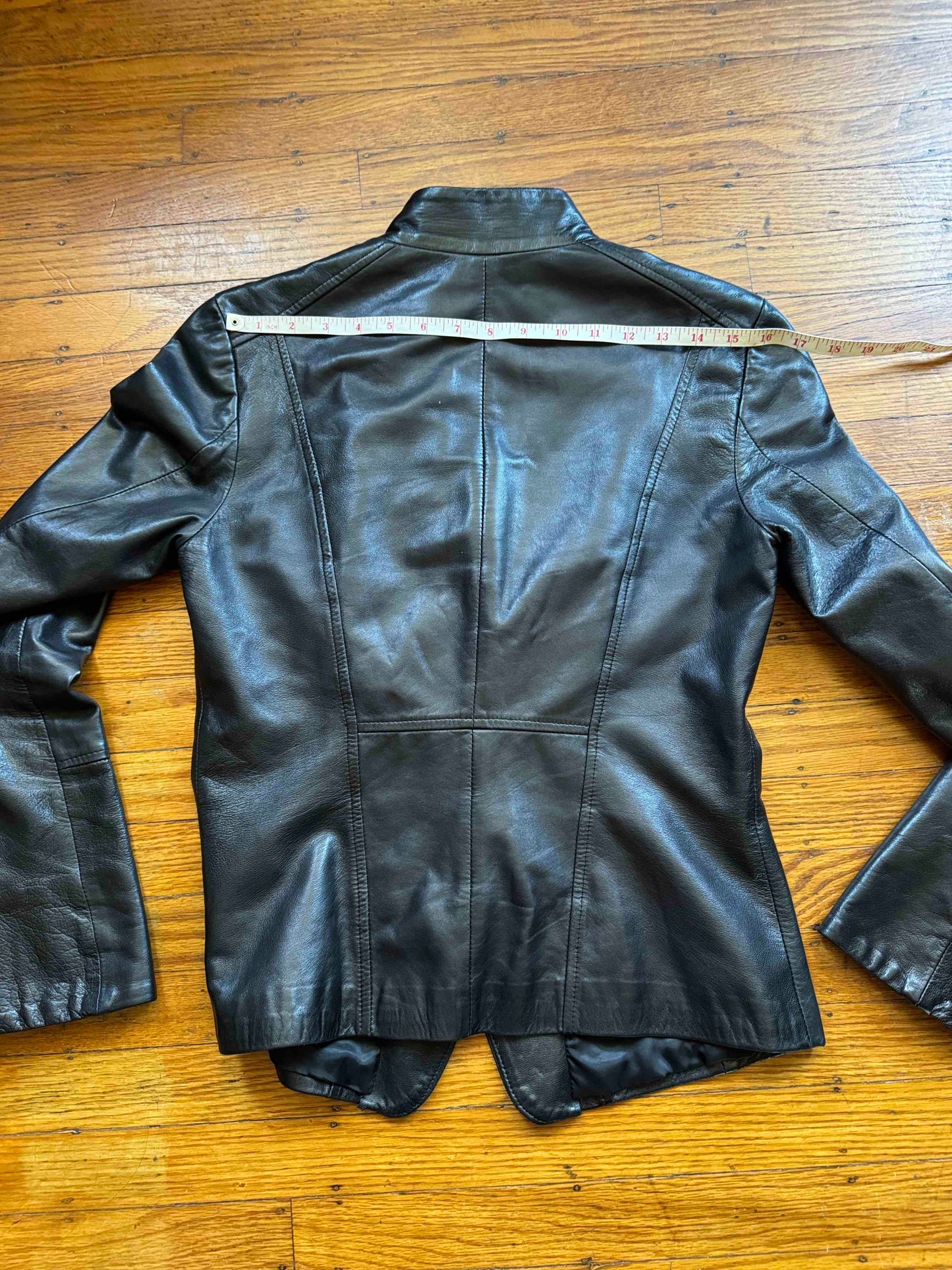 Women's Leather Blazer Jacket, S