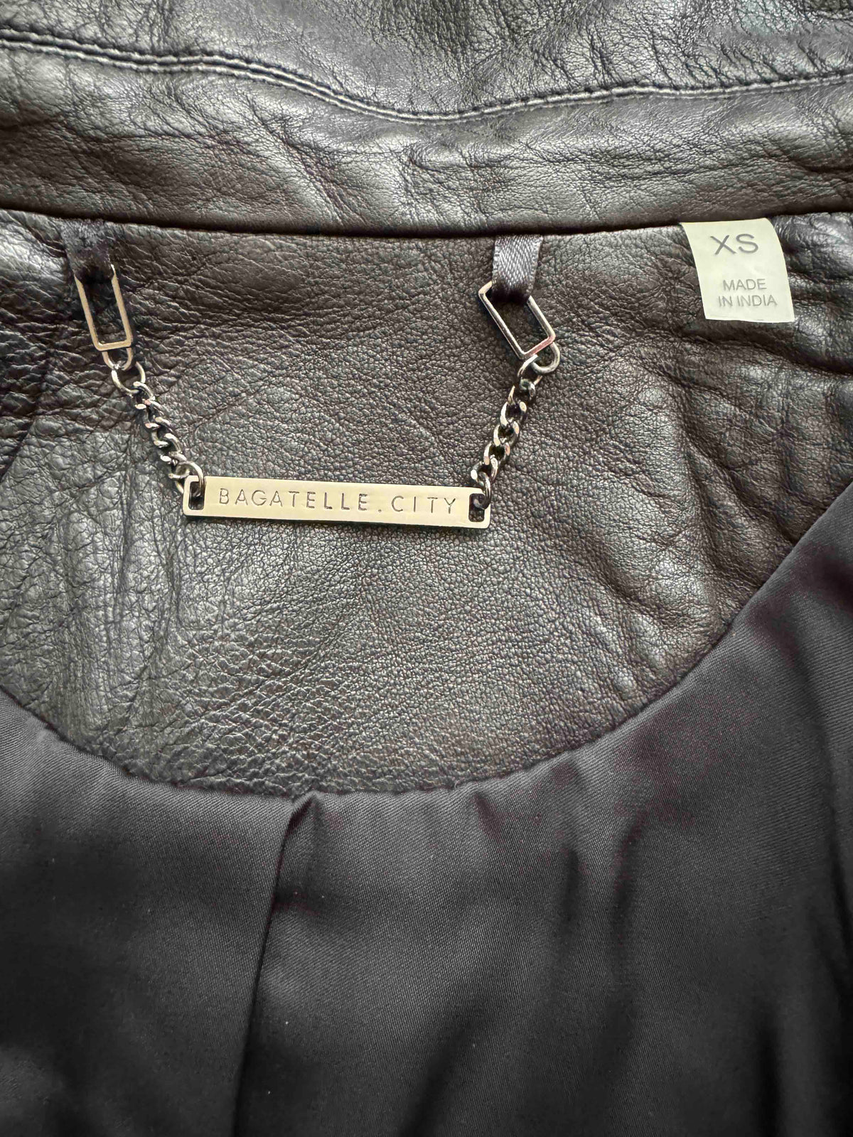 Women's Lambskin Leather Motorcycle Jacket, XS