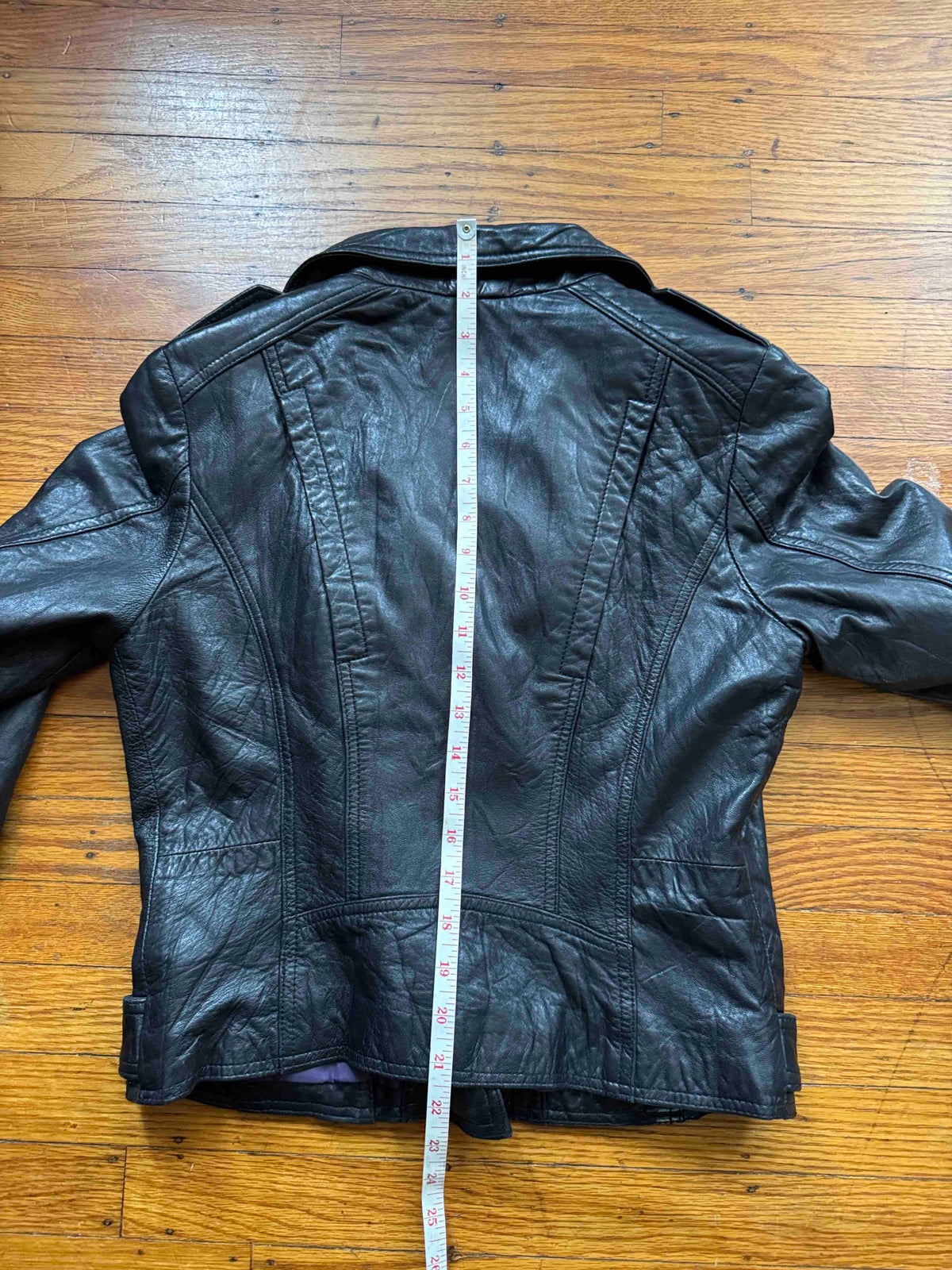 Women's Lambskin Leather Motorcycle Jacket, S