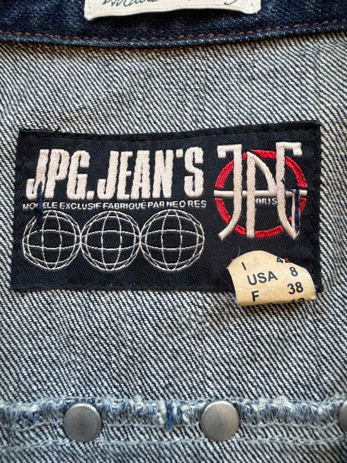 Jean Paul Gaultier (JPG Jeans) Studded Denim jacket Size M/8