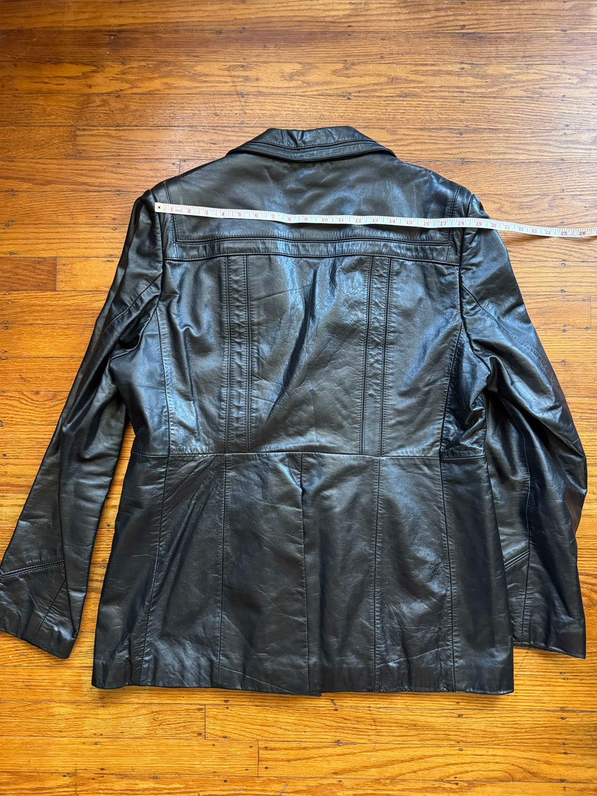 Men's 1970's Leather Blazer Car Coat Jacket, L 42
