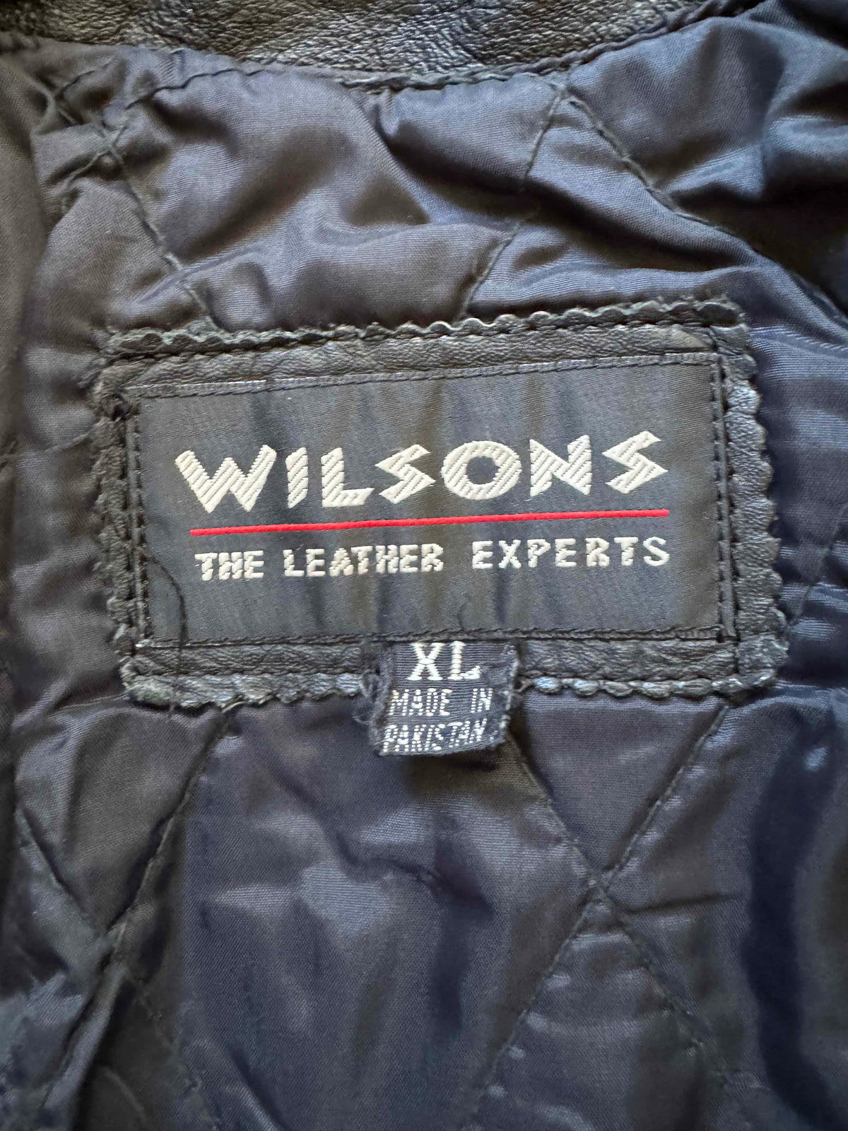 Men's Vintage Black Leather Motorcycle Jacket, XL 48