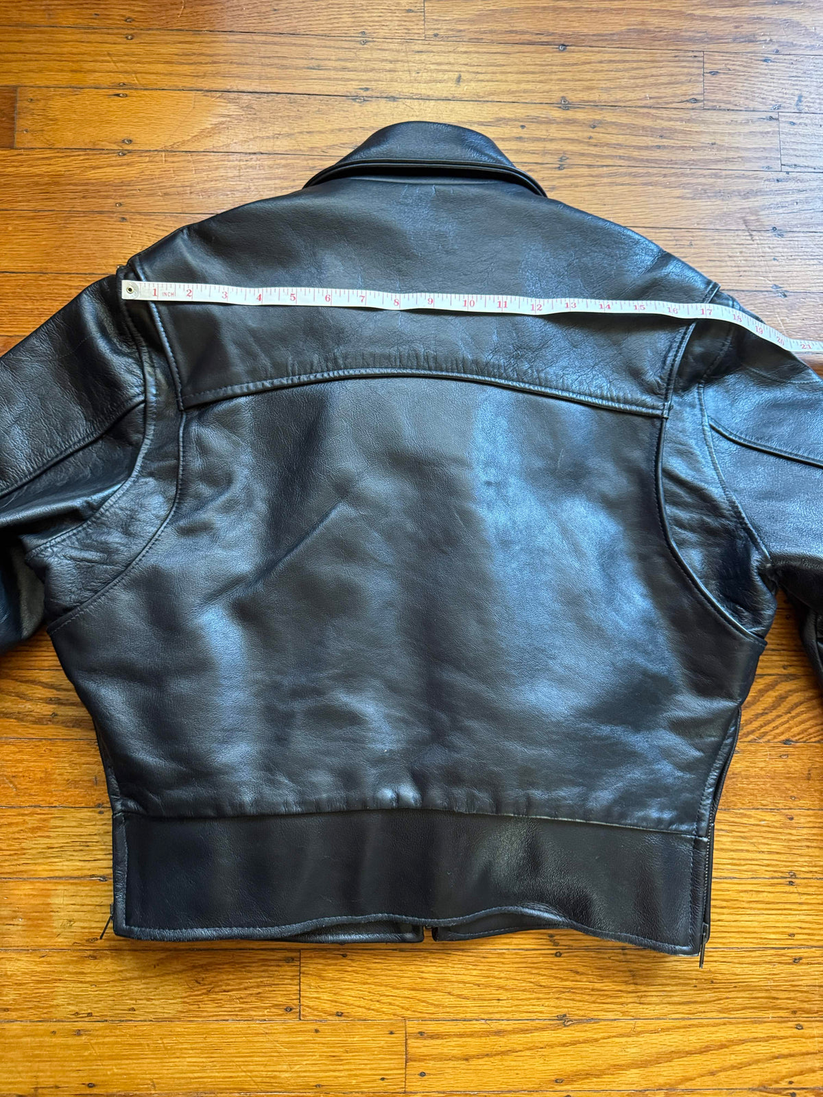 Women's Vintage 1980s Leather Motorcycle Jacket, M